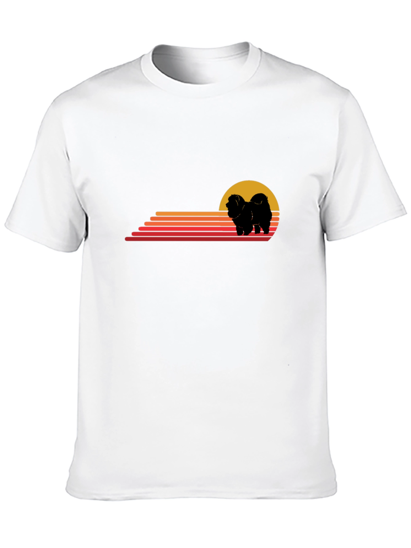 Retro Chow Chow T-Shirt - Sunset Dog Tee
