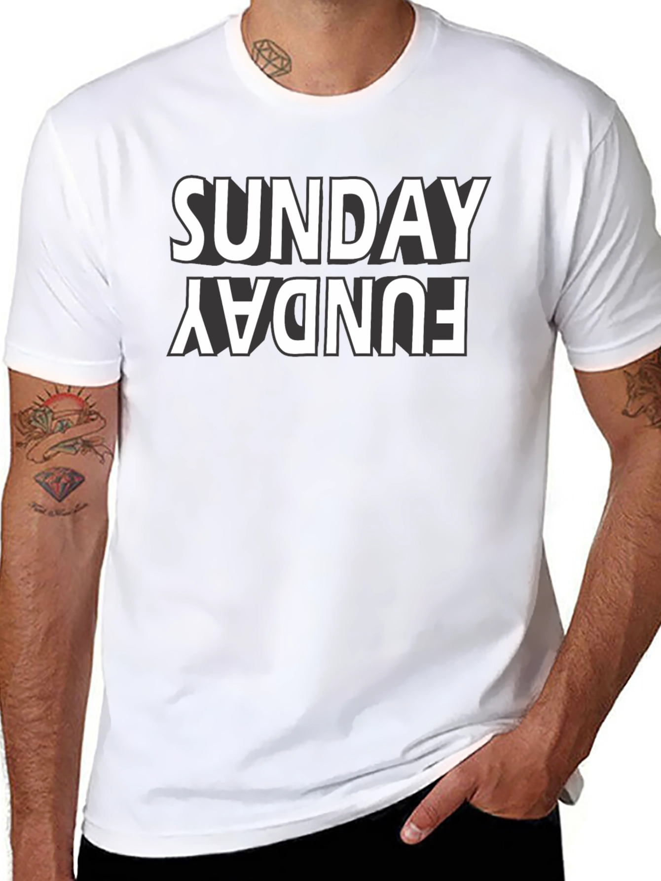 Sunday Funday Black Graphic Tee