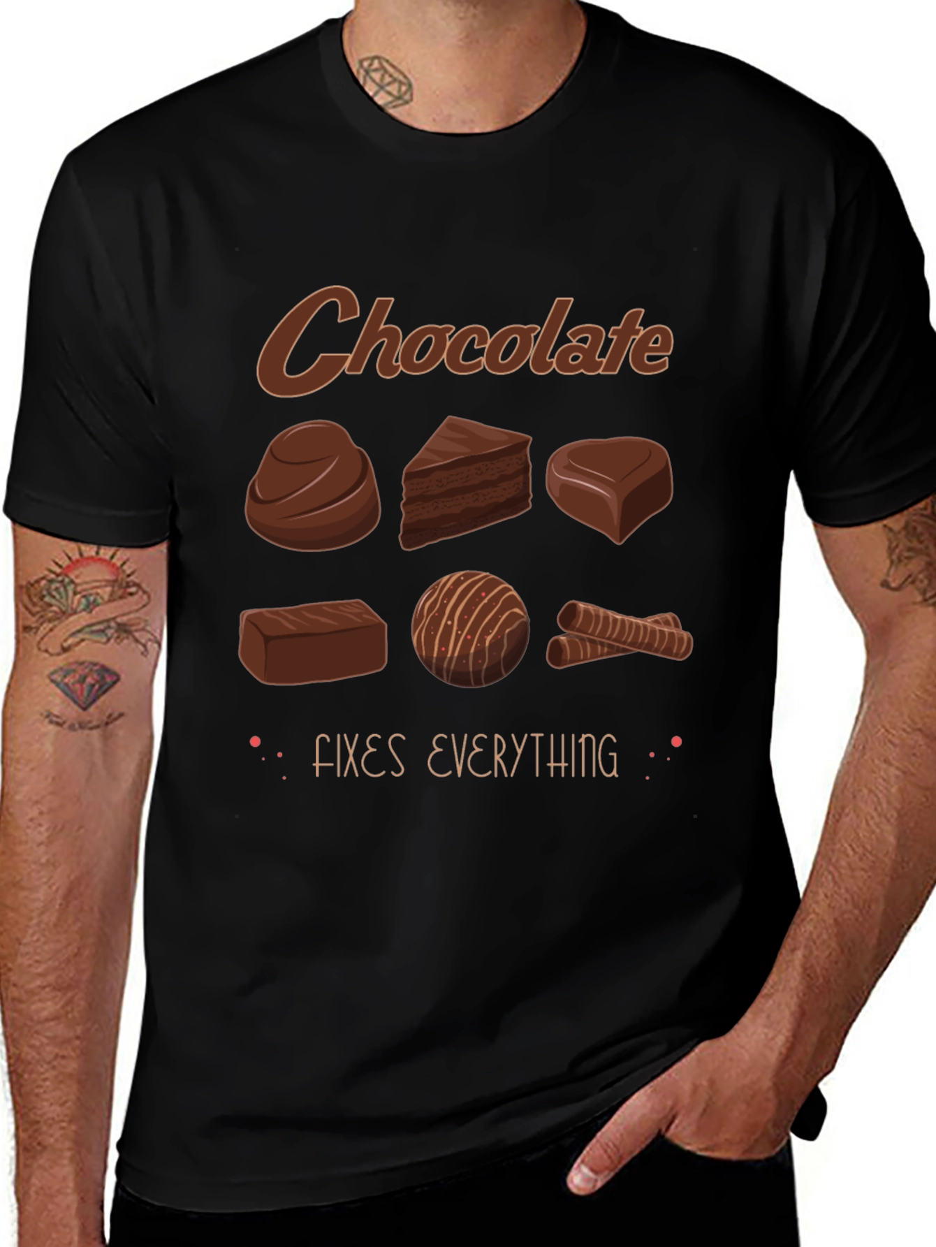 Chocolate Fixes Everything Graphic T-Shirt