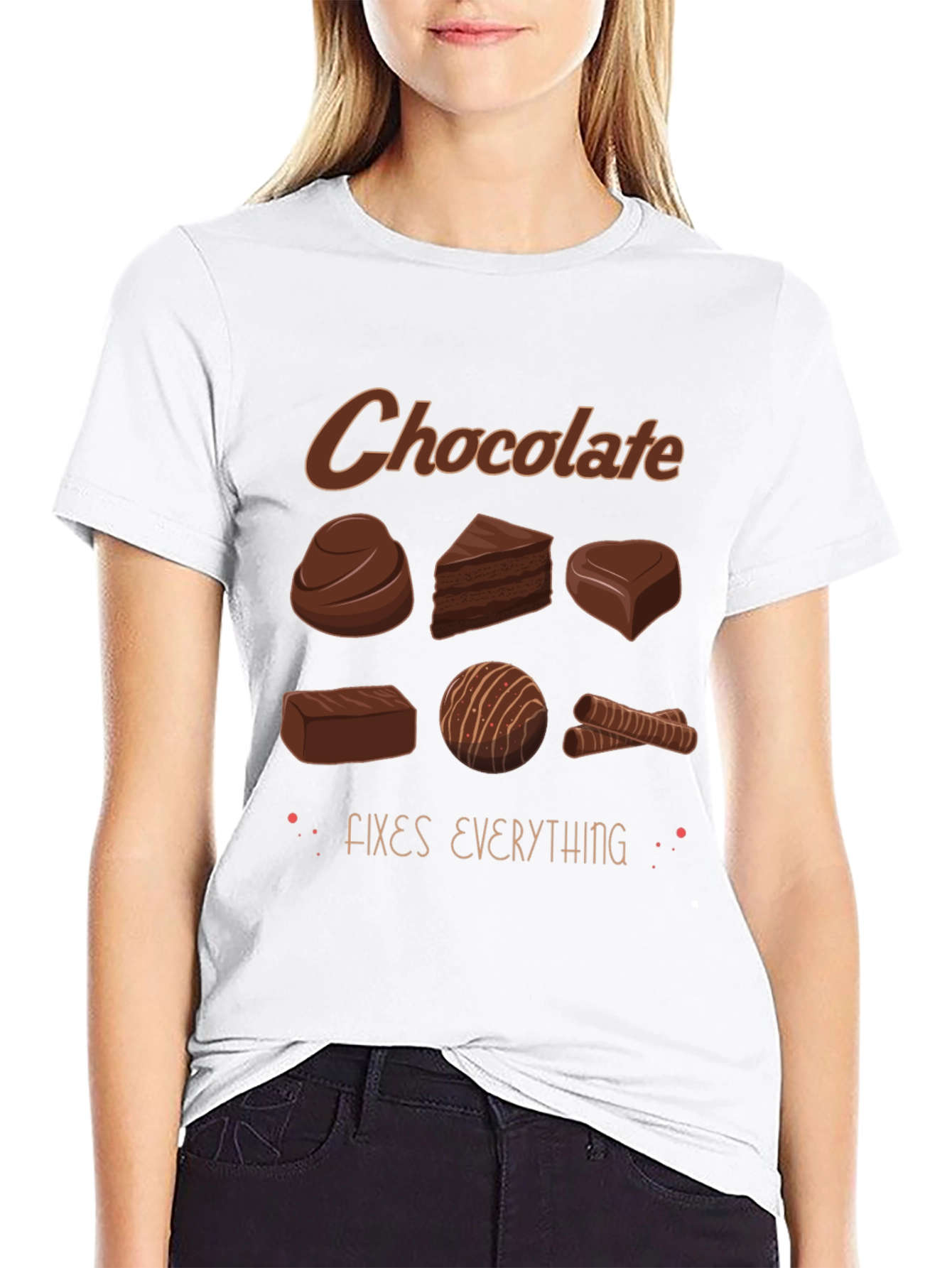 Chocolate Fixes Everything Graphic T-Shirt