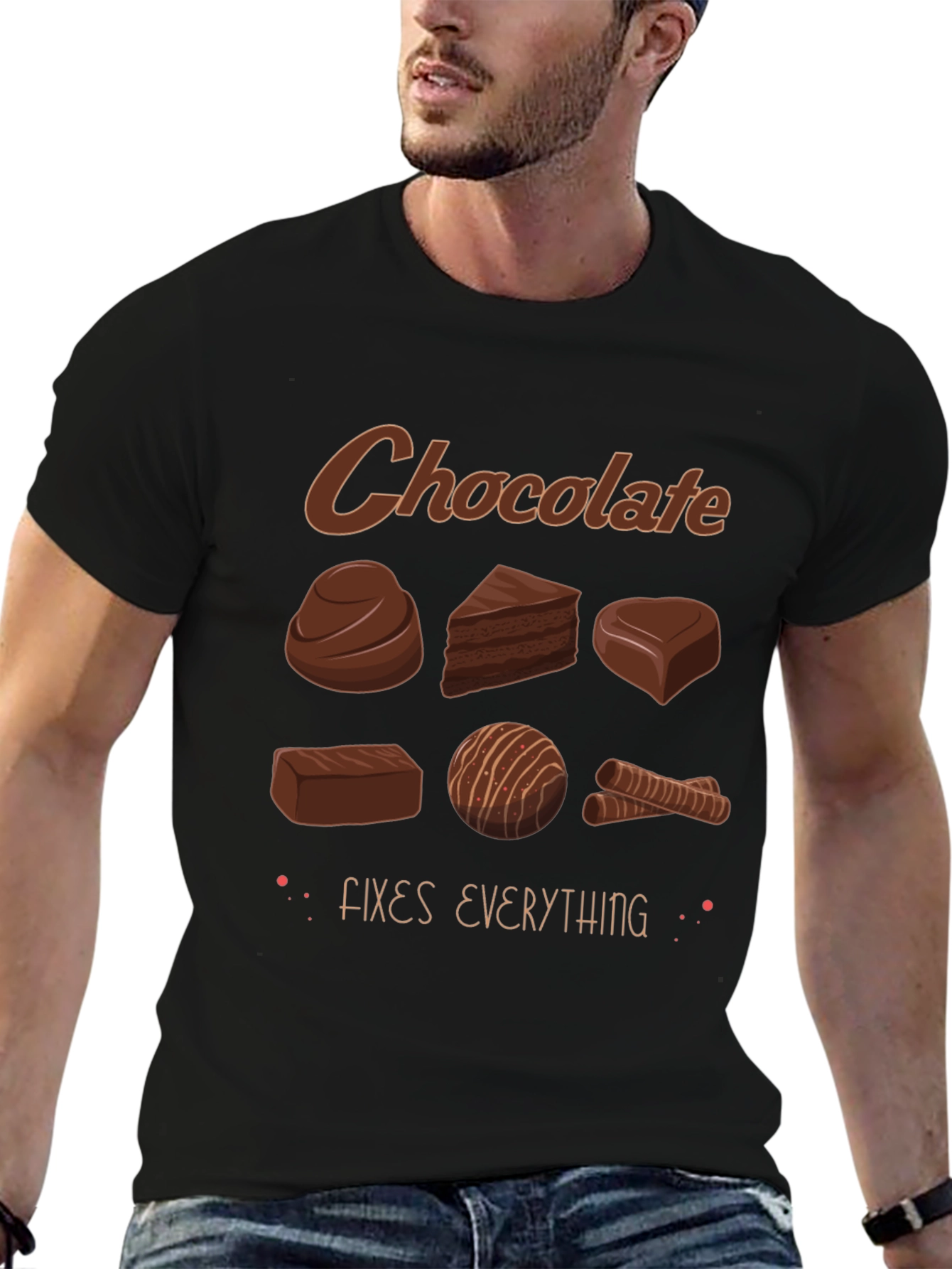 Chocolate Fixes Everything Graphic T-Shirt