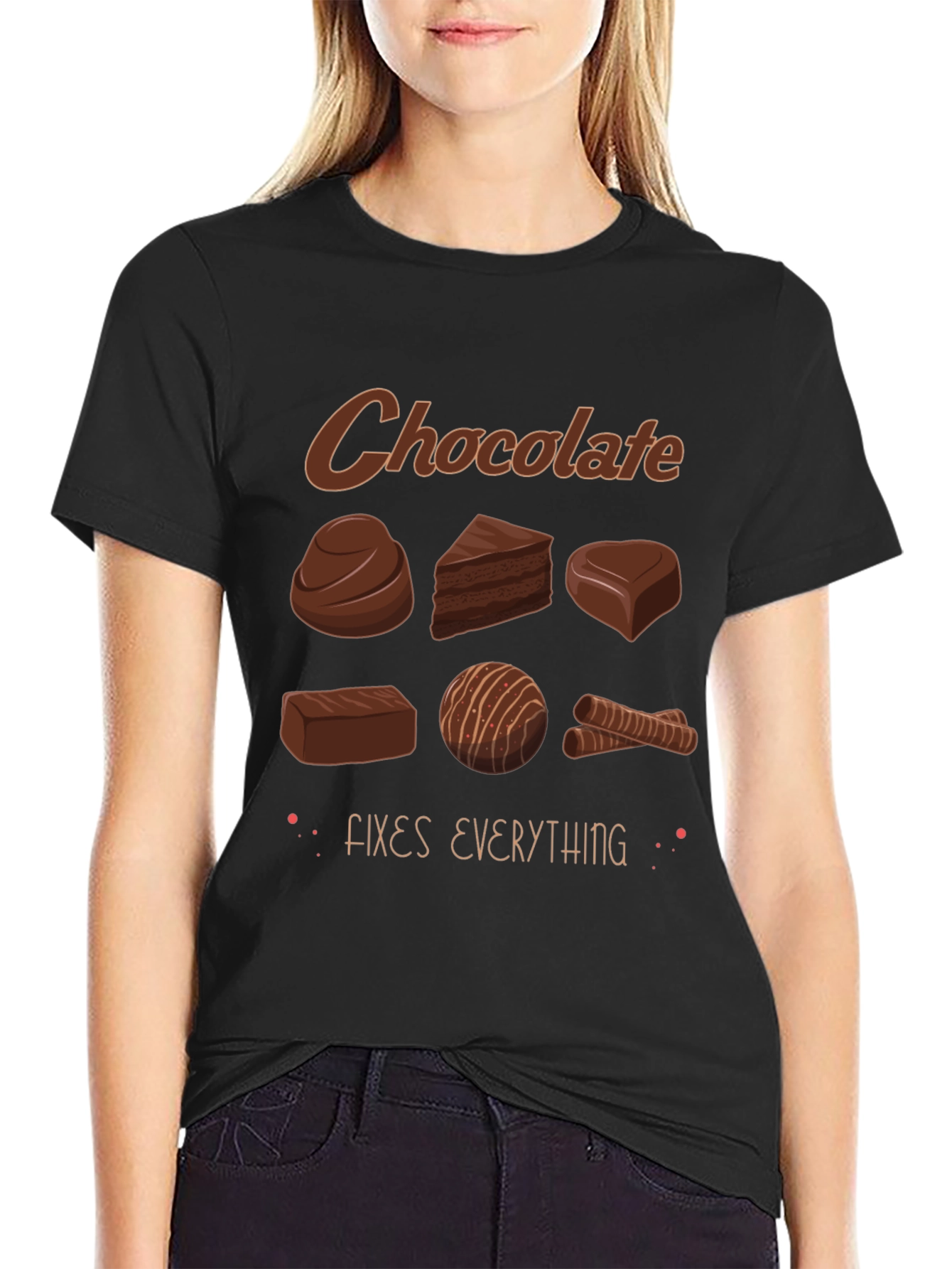 Chocolate Fixes Everything Graphic T-Shirt