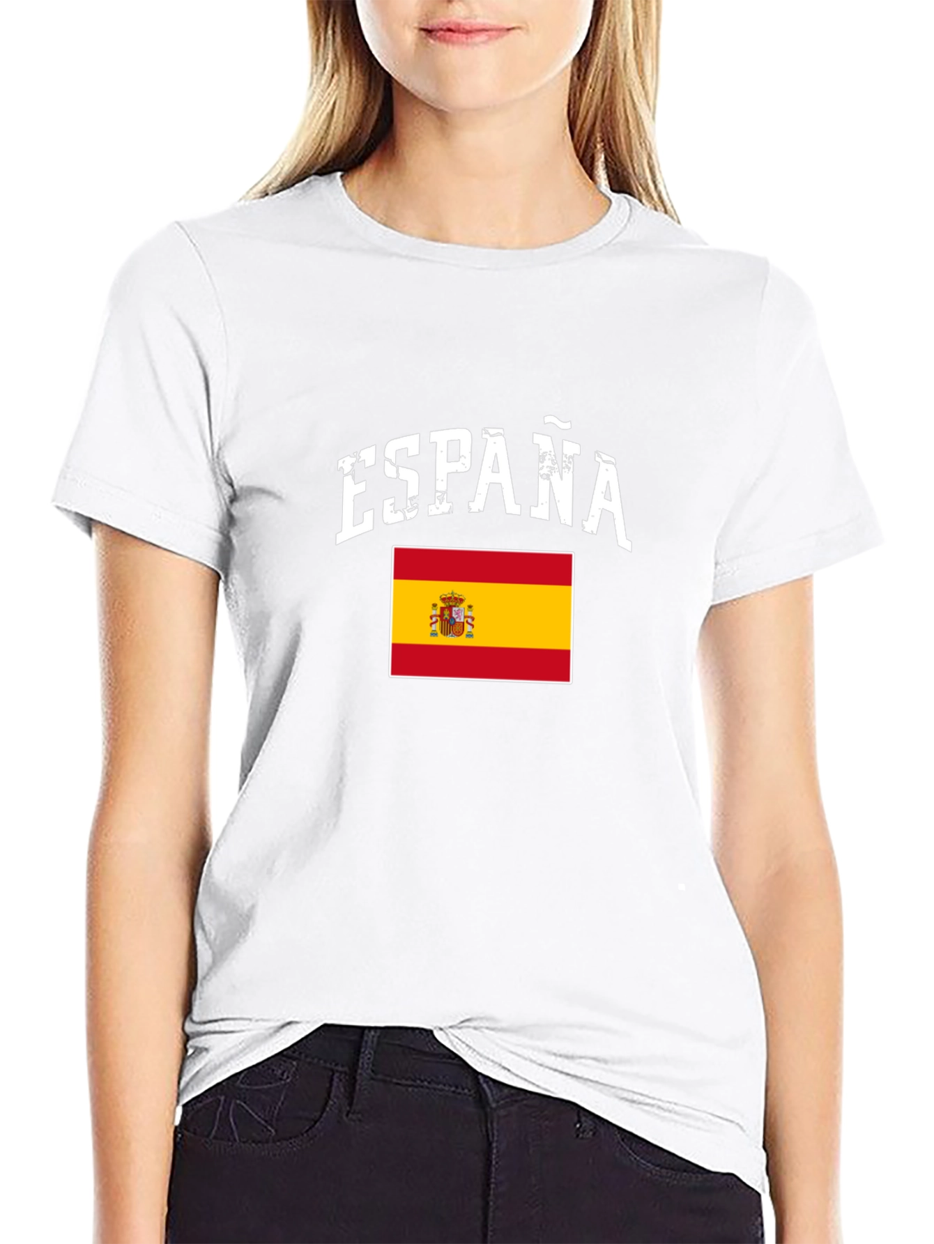 España Flag Graphic Tee - Black