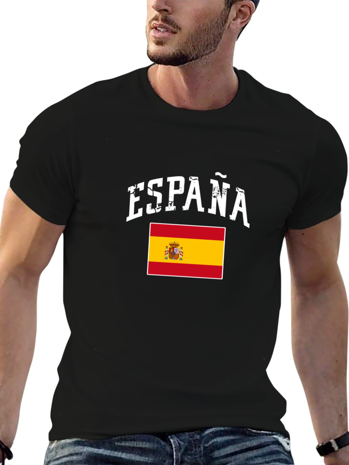 España Flag Graphic Tee - Black