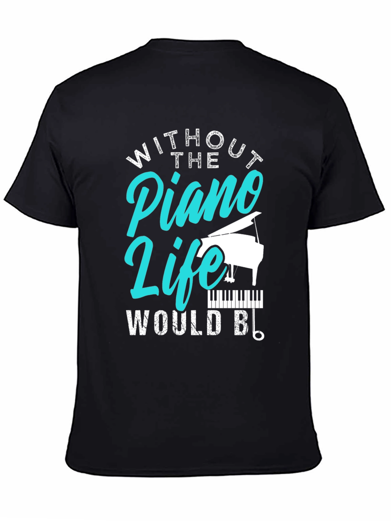 Piano Life Graphic Tee - Music Lover Shirt