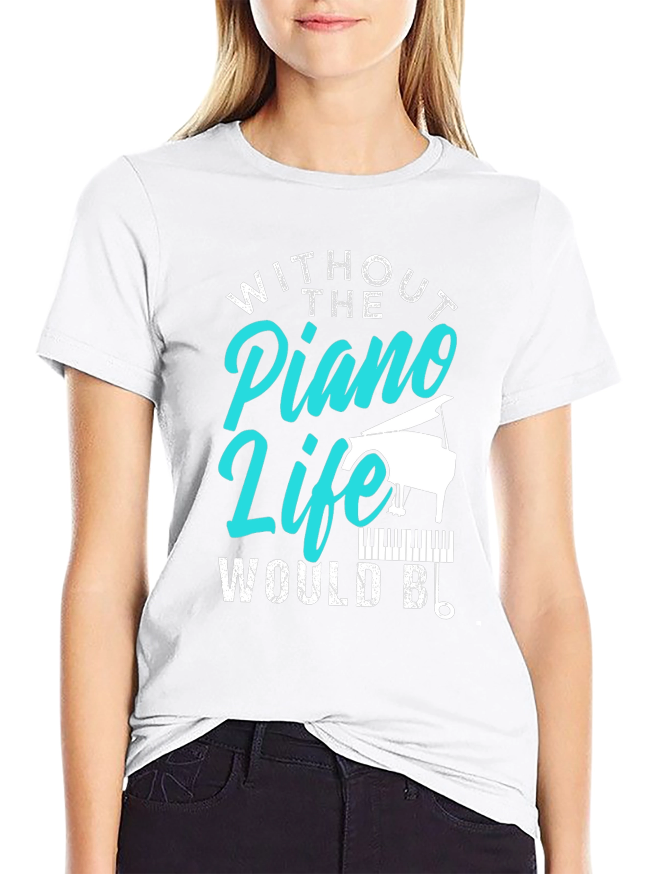 Piano Life Graphic Tee - Music Lover Shirt