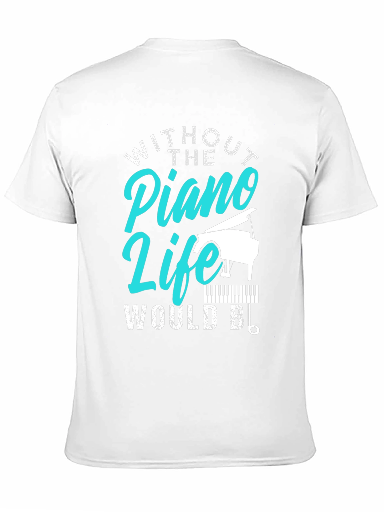 Piano Life Graphic Tee - Music Lover Shirt
