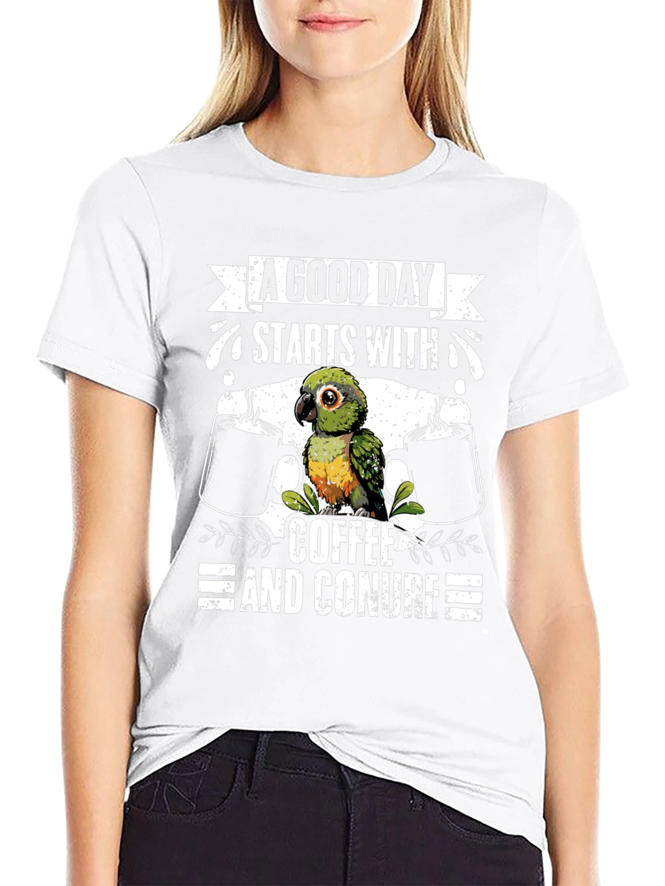 A Good Day Starts With Coffee and Conure T-Shirt