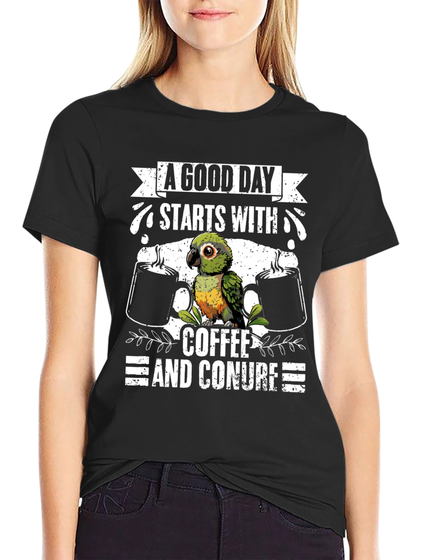 A Good Day Starts With Coffee and Conure T-Shirt
