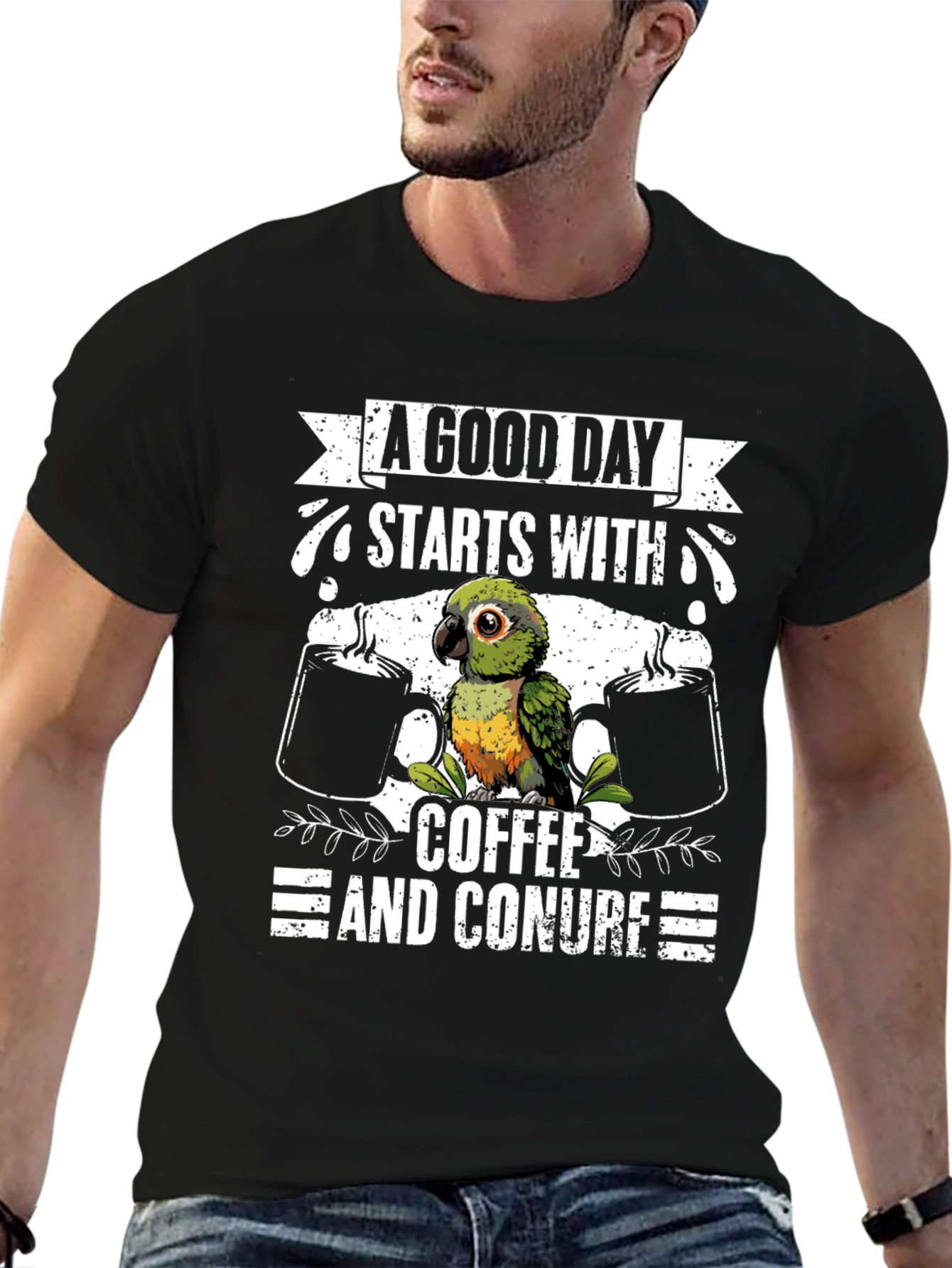 A Good Day Starts With Coffee and Conure T-Shirt