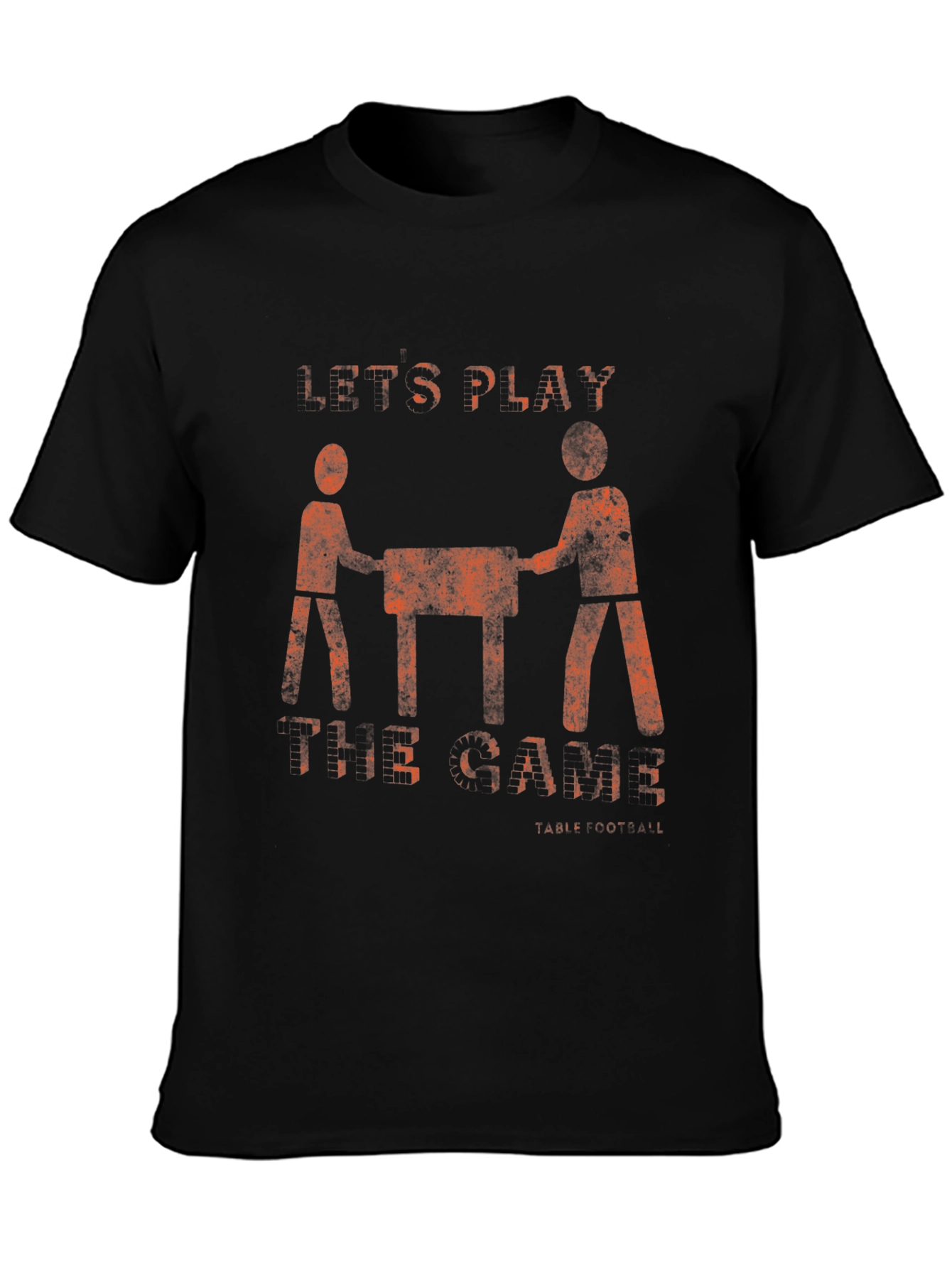 Lets Play Foosball T-Shirt - Distressed Graphic