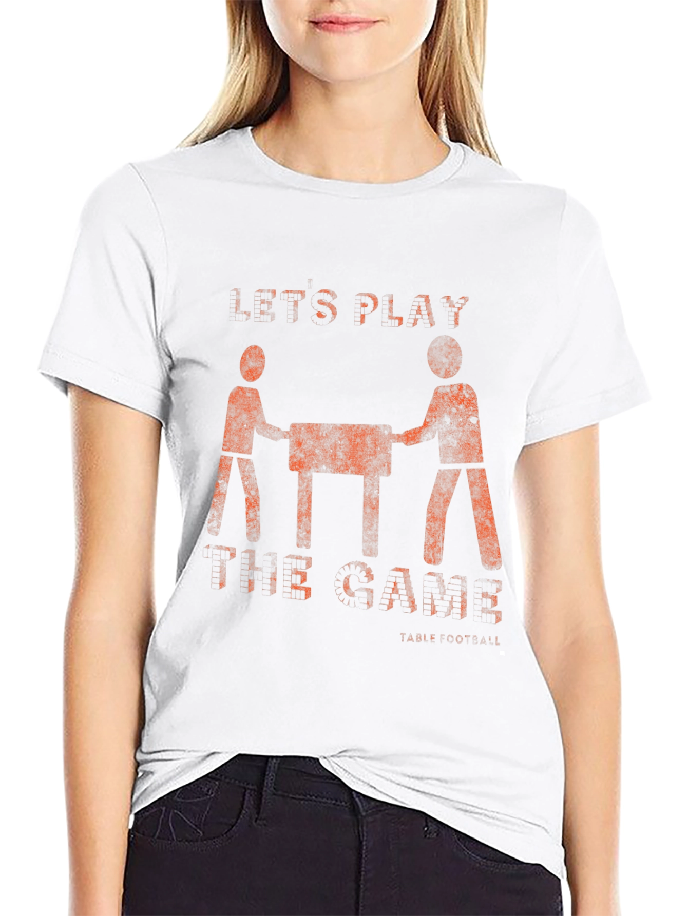 Lets Play Foosball T-Shirt - Distressed Graphic