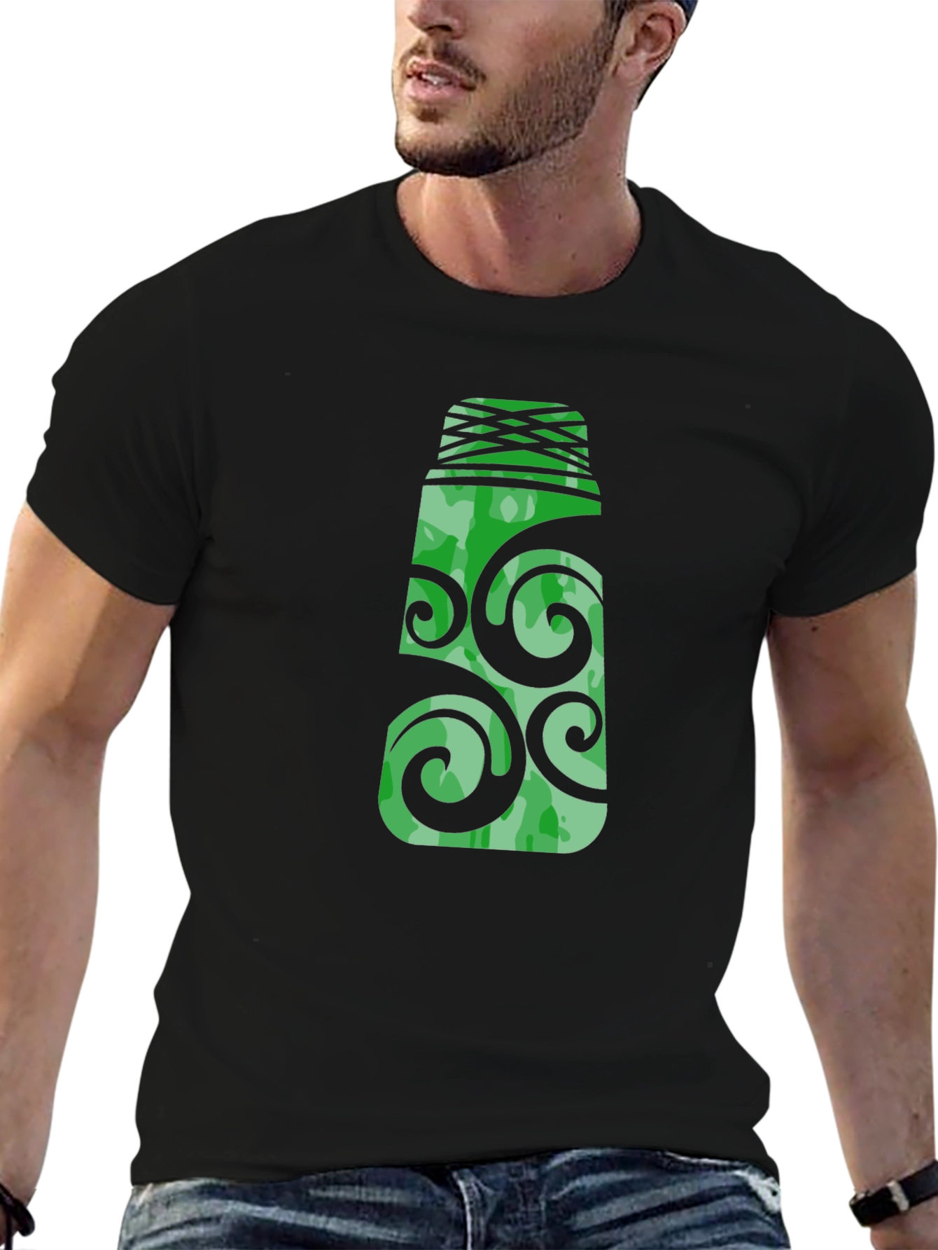 Green Totem T-Shirt - Unique Graphic Tee