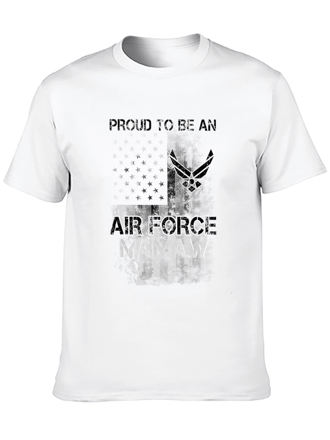 Air Force Mamaw Black T-Shirt