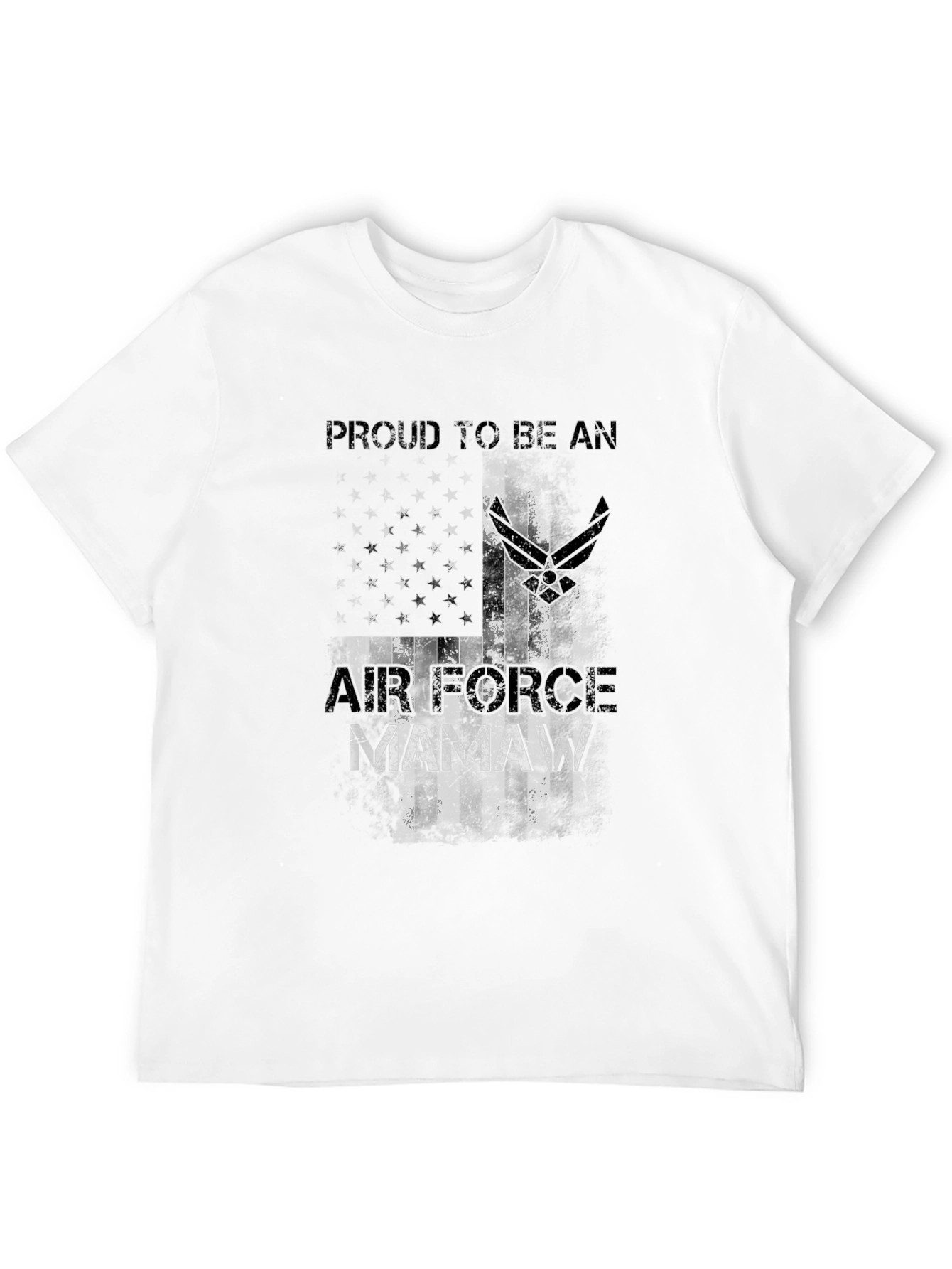 Air Force Mamaw Black T-Shirt