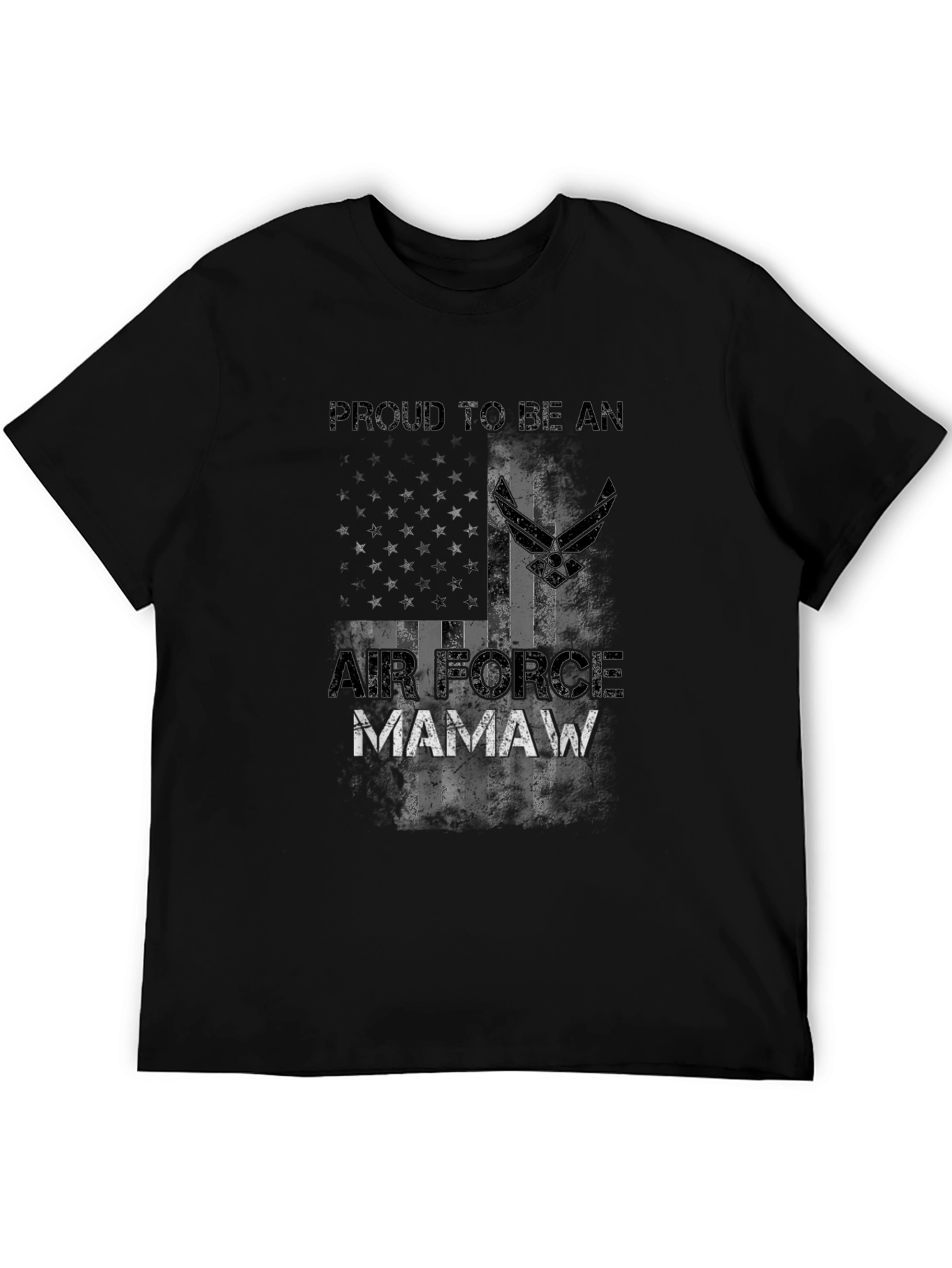 Air Force Mamaw Black T-Shirt