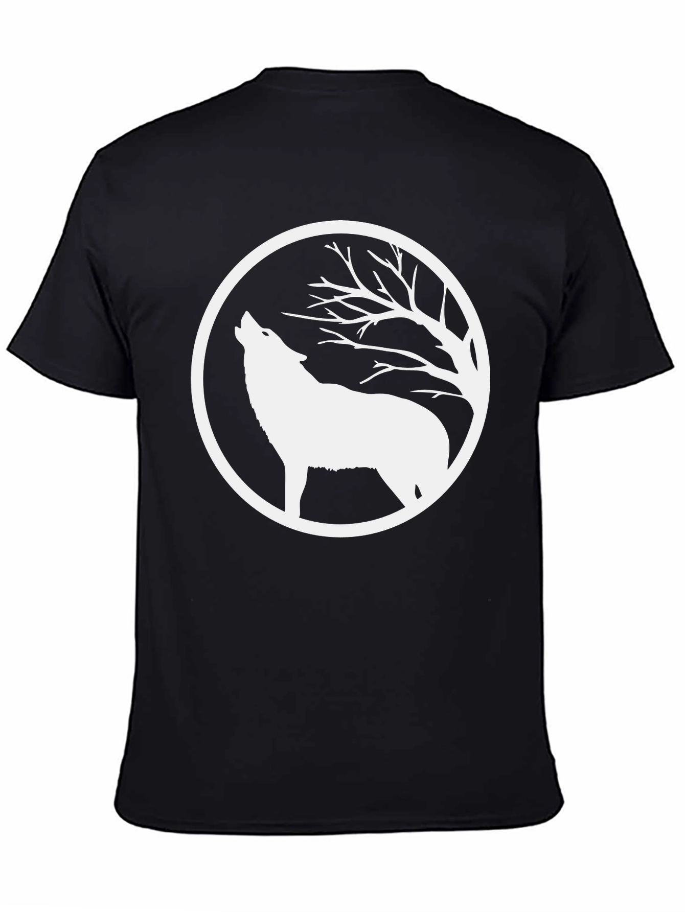 Wolf Howling at Moon Graphic T-Shirt