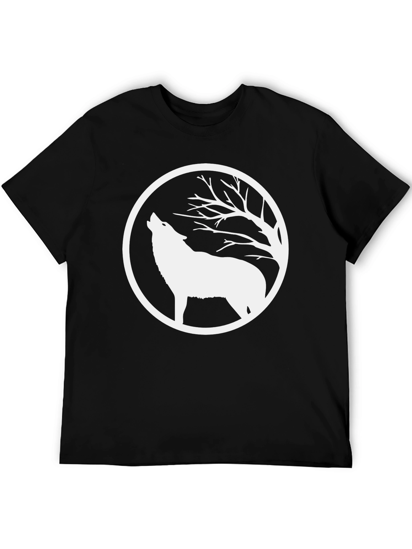 Wolf Howling at Moon Graphic T-Shirt