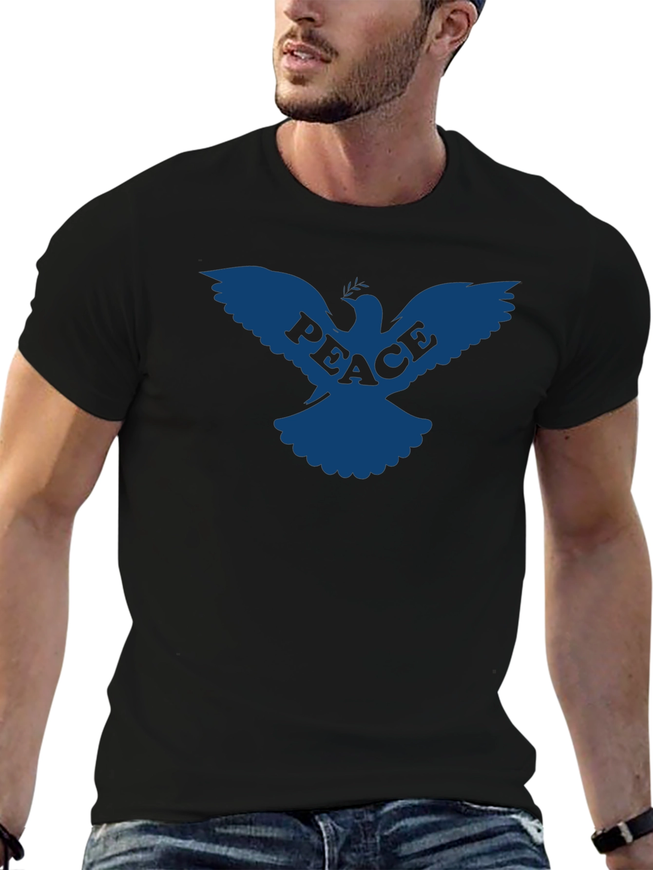 Peace Dove Graphic Tee - Black