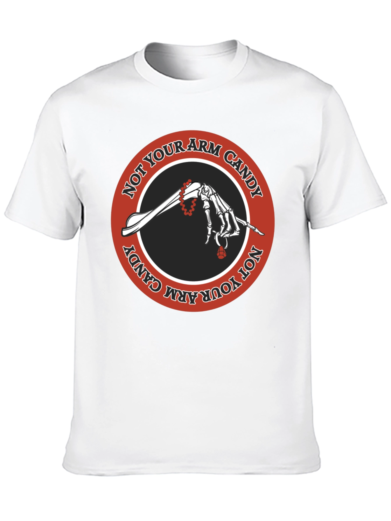 Not Your Arm Candy T-Shirt - Black Cotton Tee