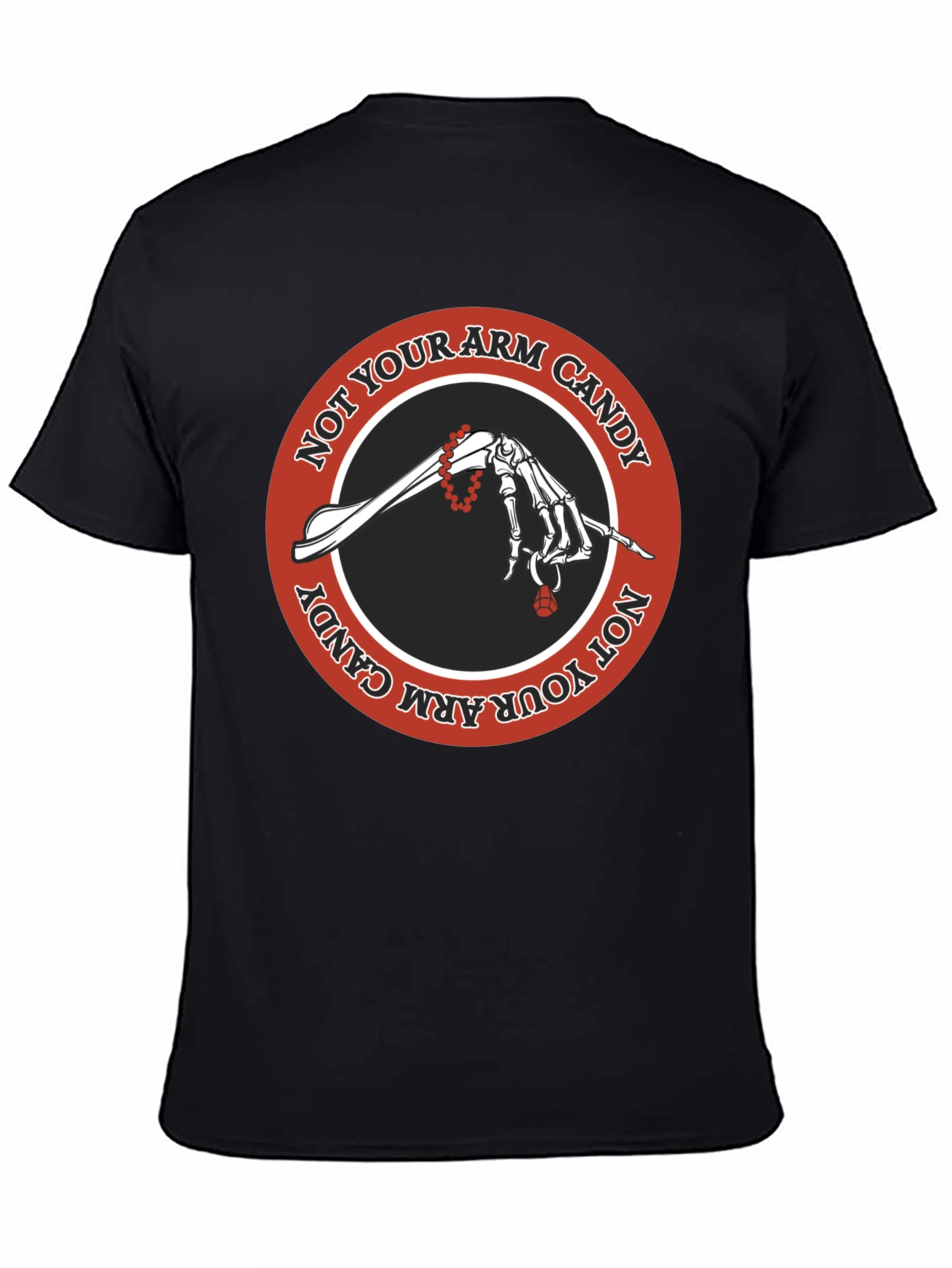 Not Your Arm Candy T-Shirt - Black Cotton Tee