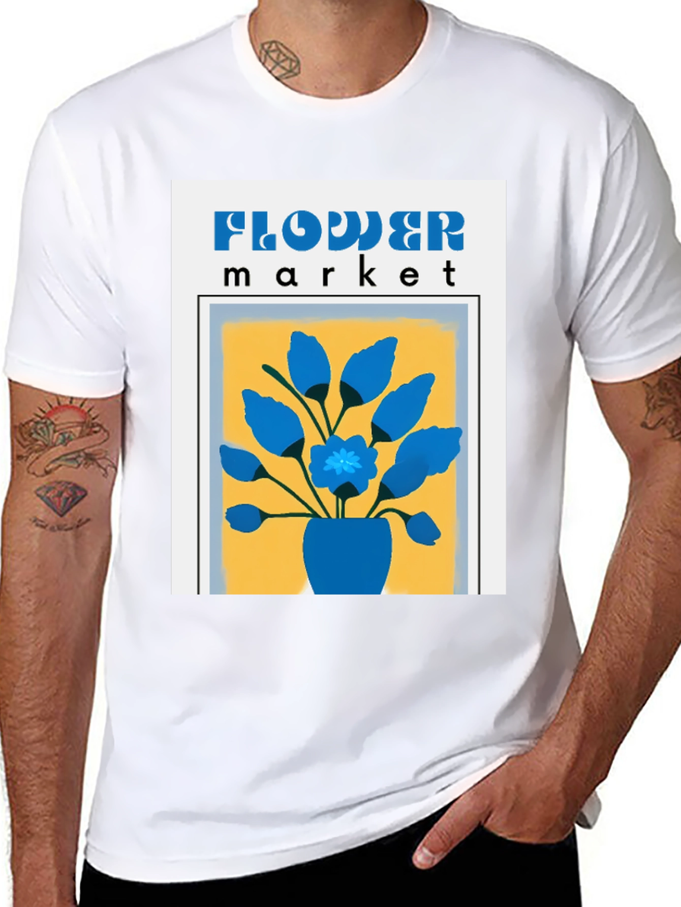 Flower Market Graphic Tee - Classic Design