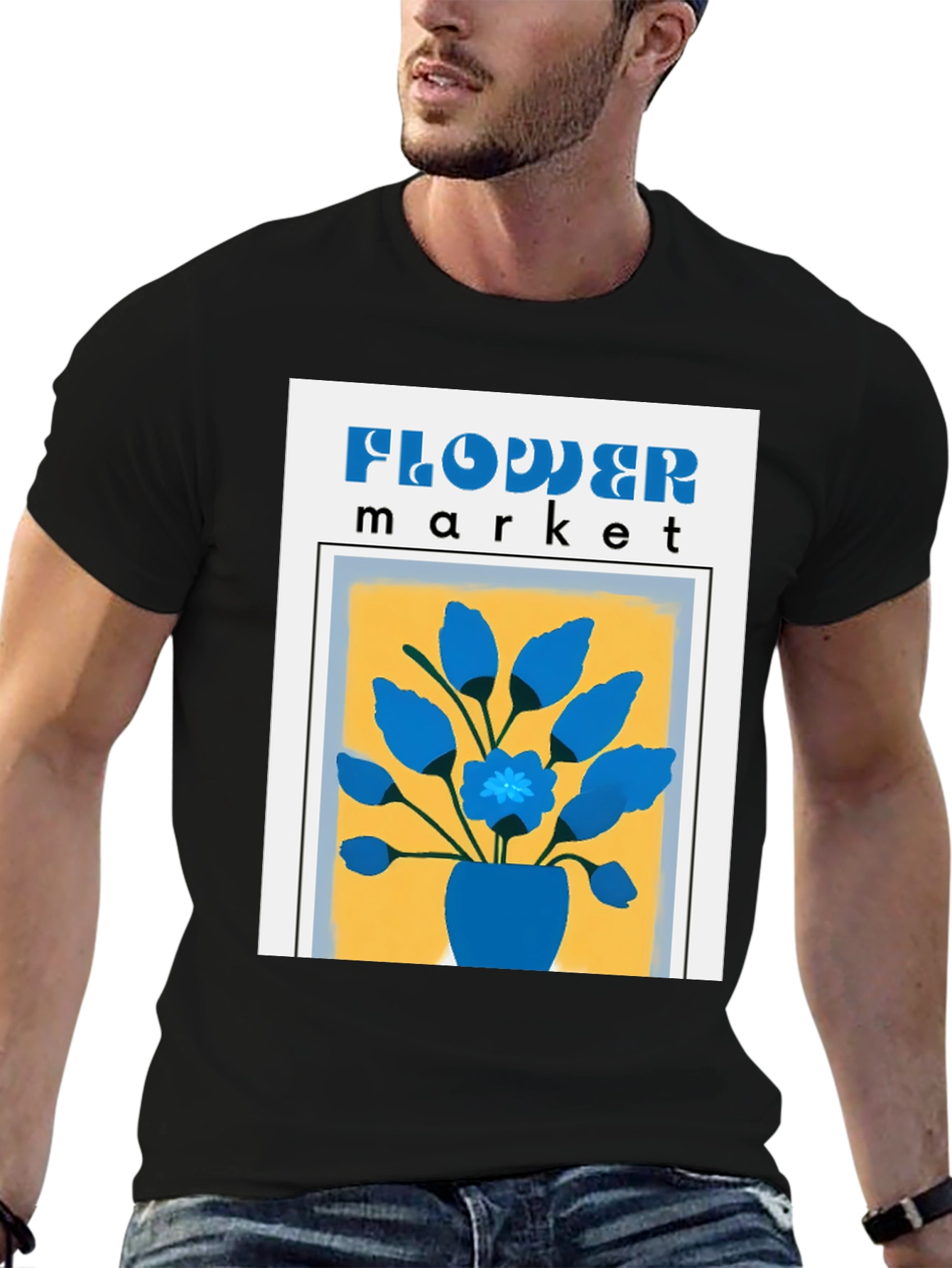 Flower Market Graphic Tee - Classic Design