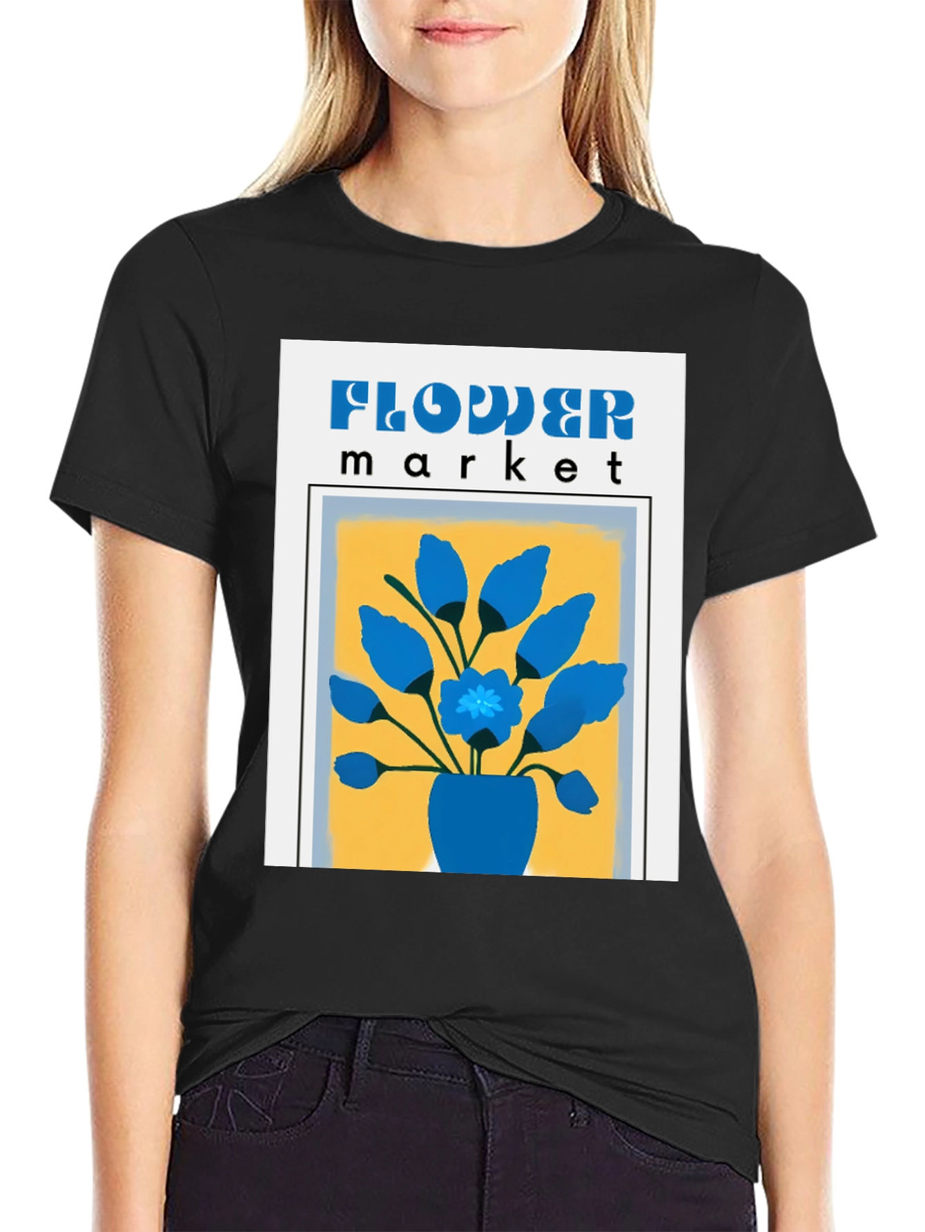 Flower Market Graphic Tee - Classic Design