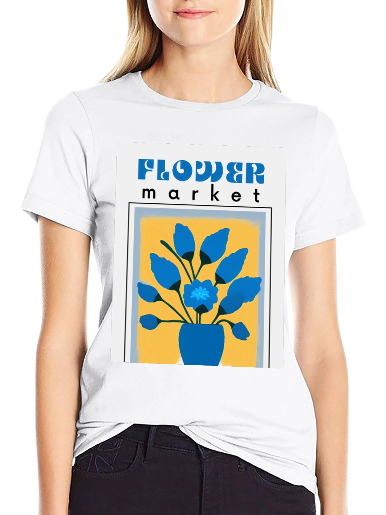Flower Market Graphic Tee - Classic Design