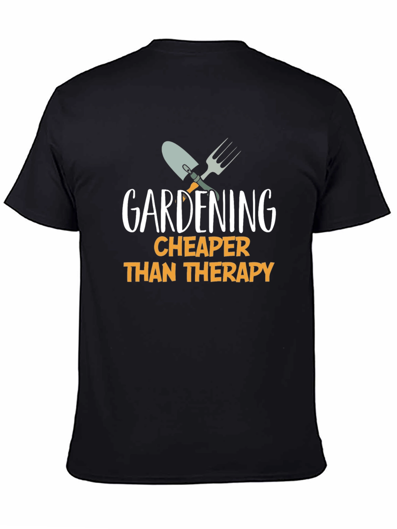 Gardening Cheaper Than Therapy T-Shirt - Black