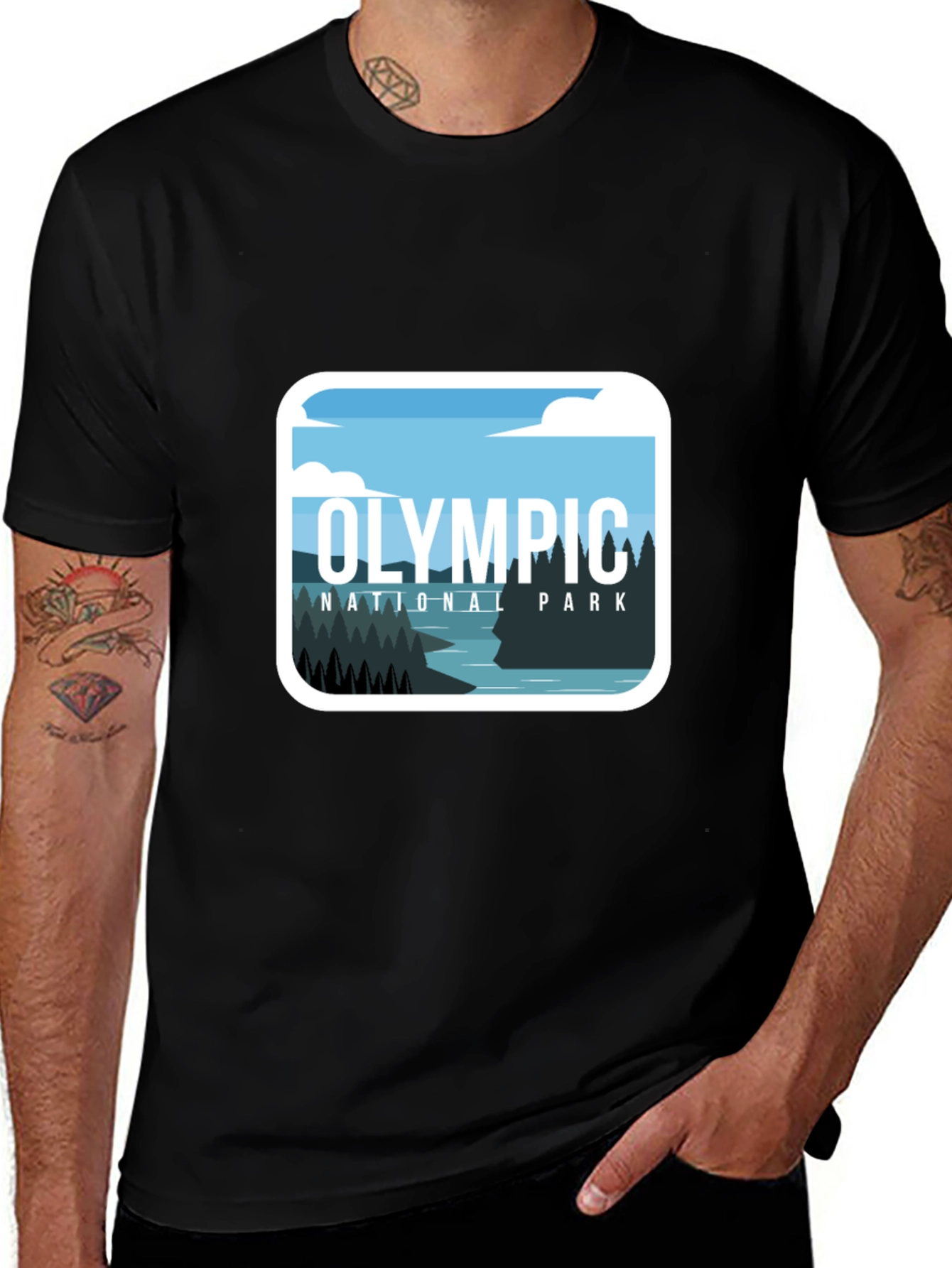 Olympic National Park Graphic Tee - Black