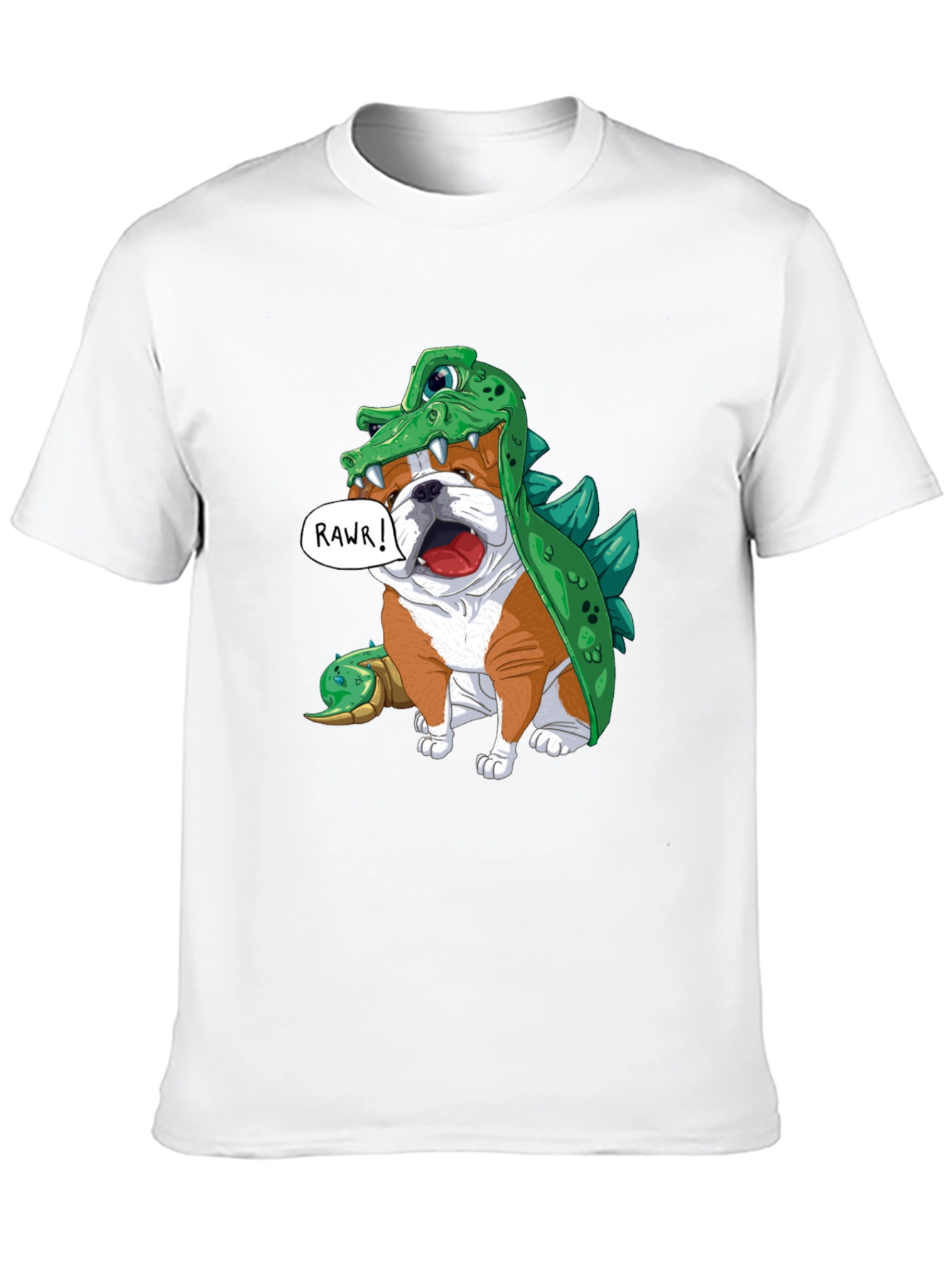 Bulldog in Crocodile Costume T-Shirt