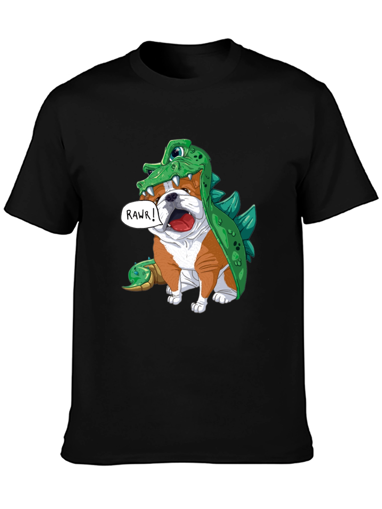 Bulldog in Crocodile Costume T-Shirt