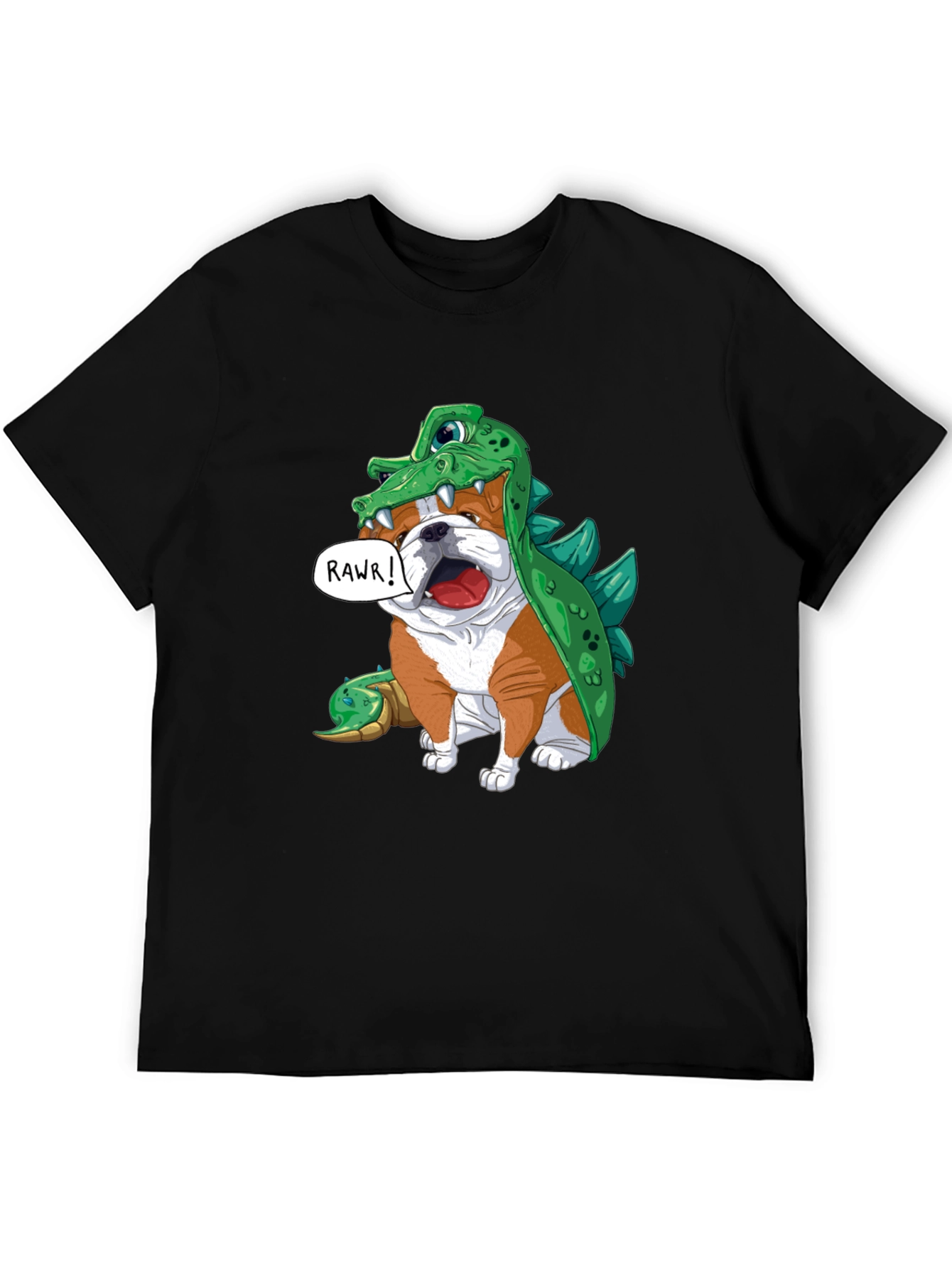 Bulldog in Crocodile Costume T-Shirt