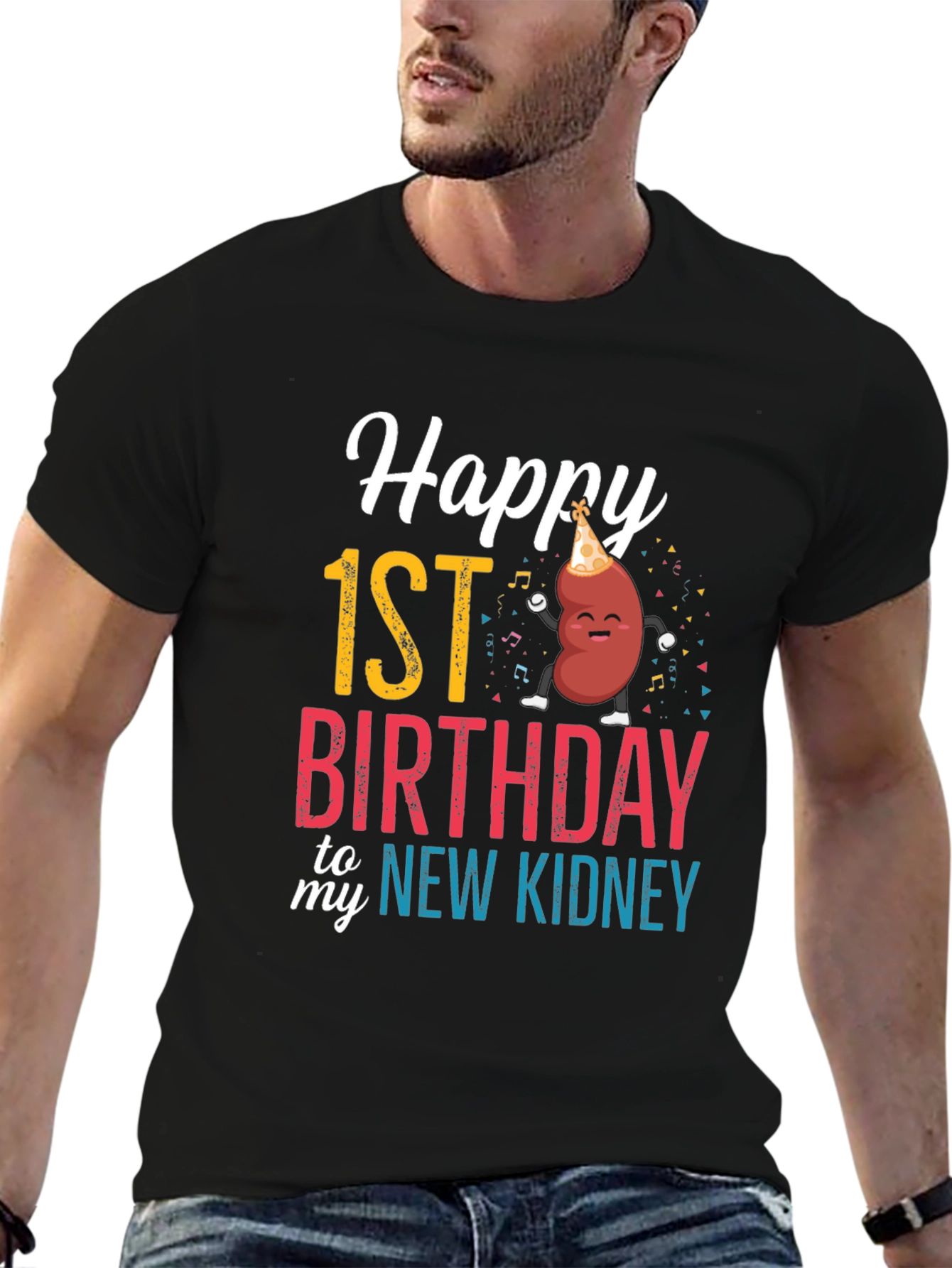 Happy 1st Birthday New Kidney Graphic Tee