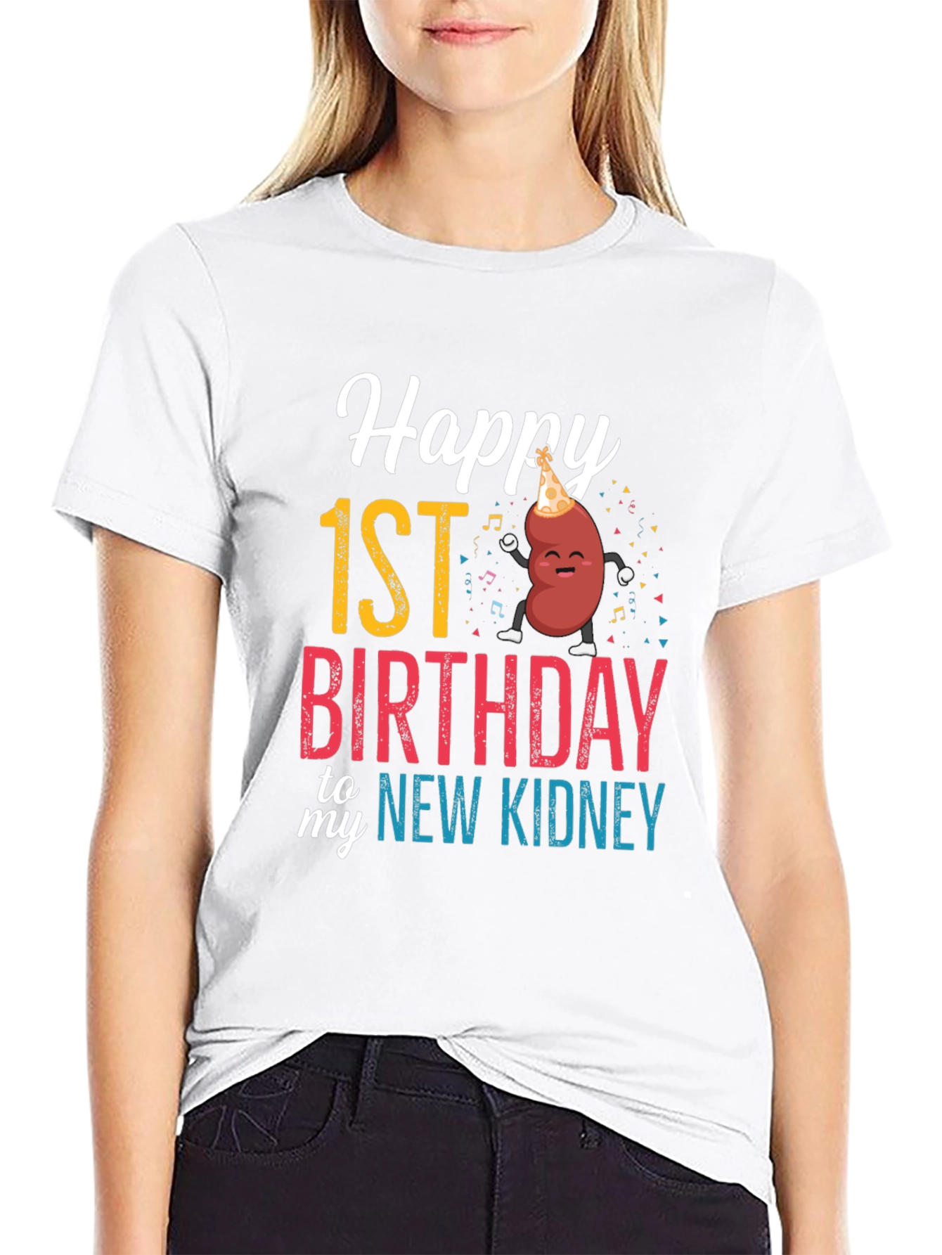 Happy 1st Birthday New Kidney Graphic Tee