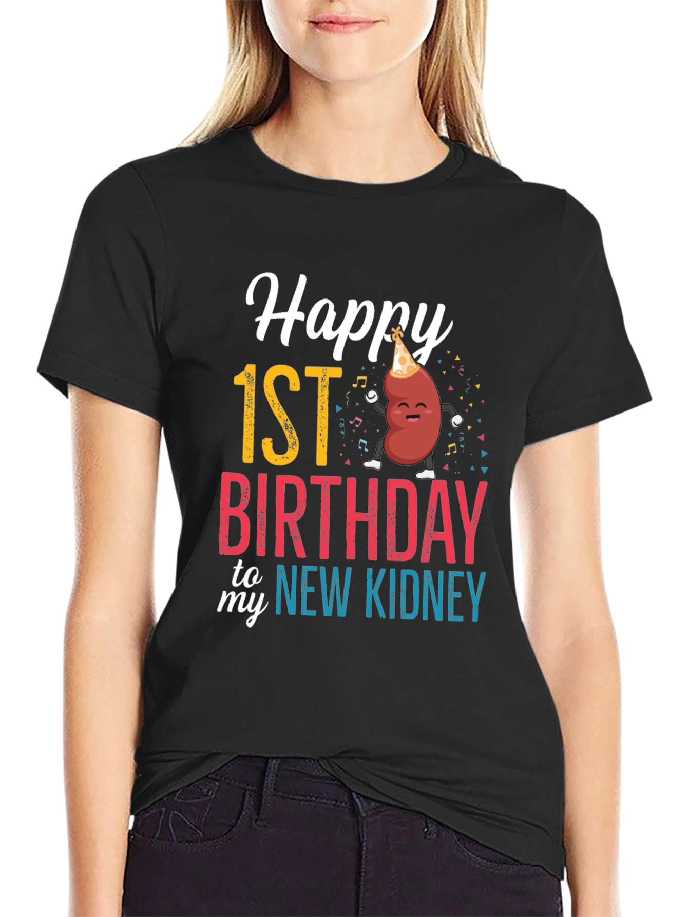 Happy 1st Birthday New Kidney Graphic Tee