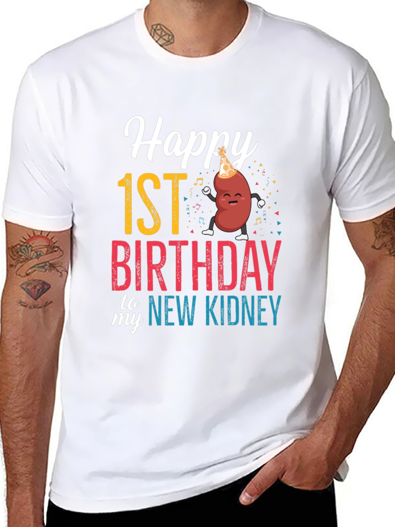 Happy 1st Birthday New Kidney Graphic Tee