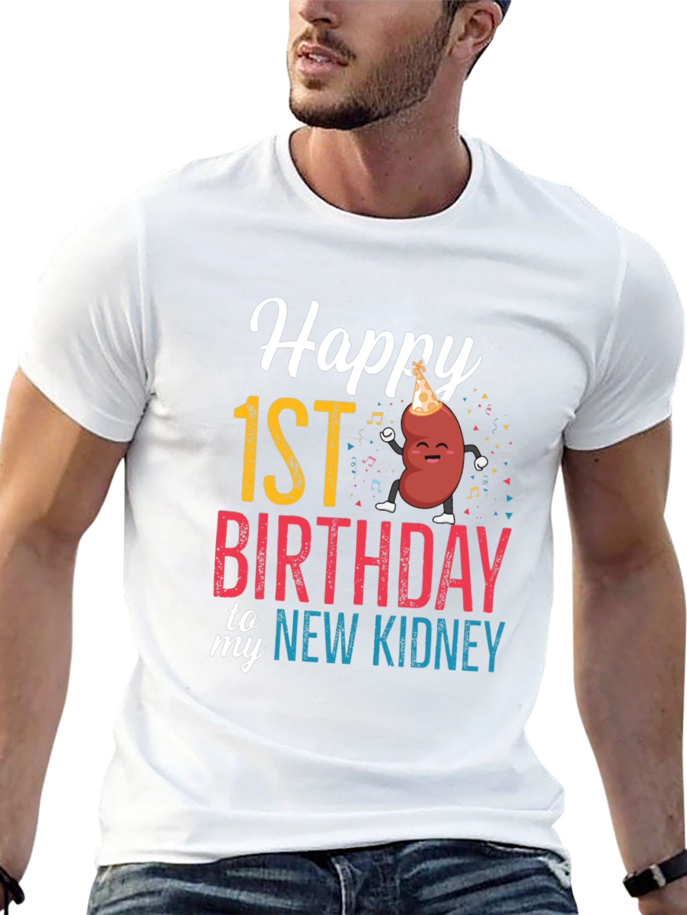 Happy 1st Birthday New Kidney Graphic Tee
