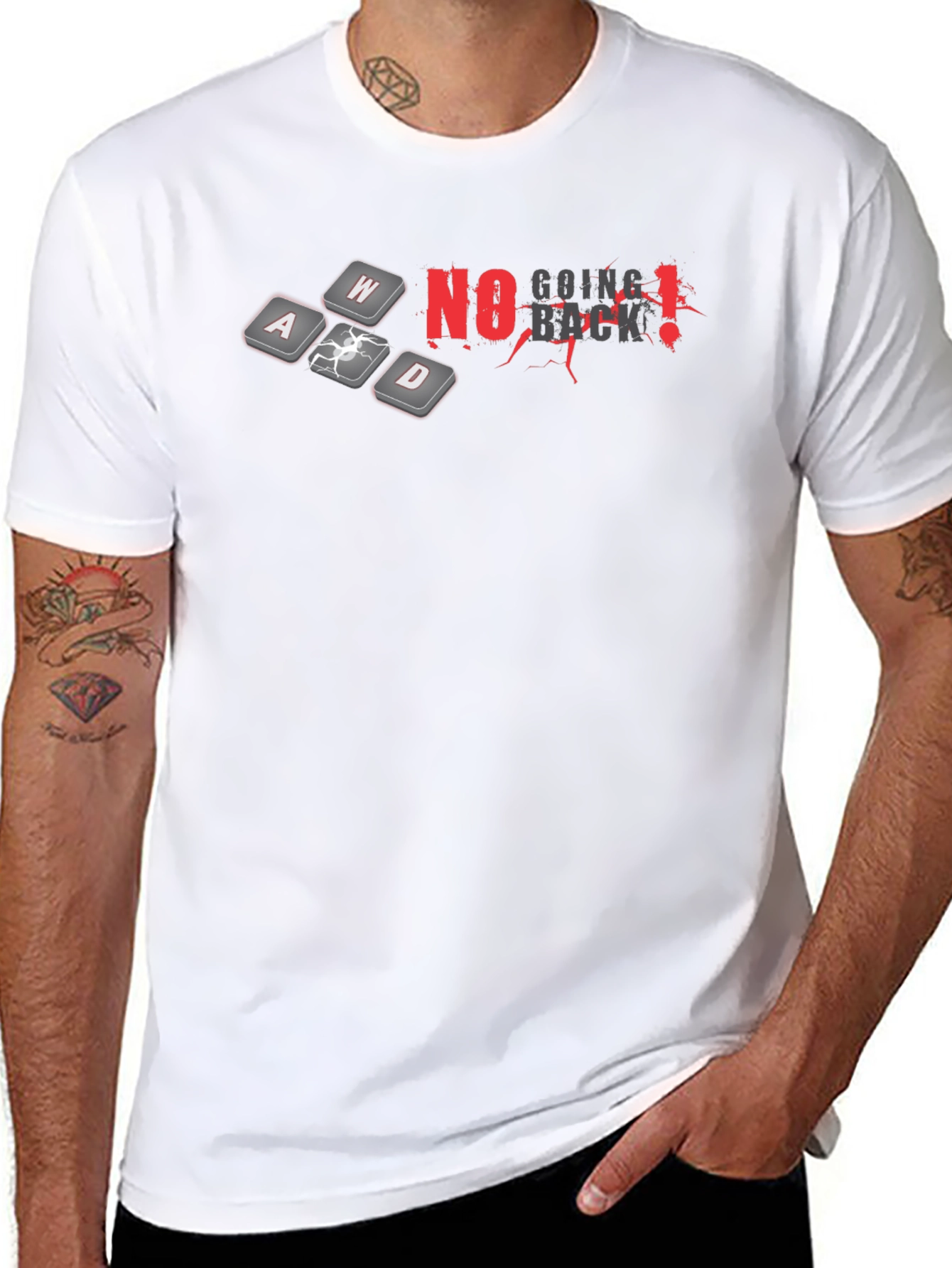 No Going Back Black Gaming T-Shirt