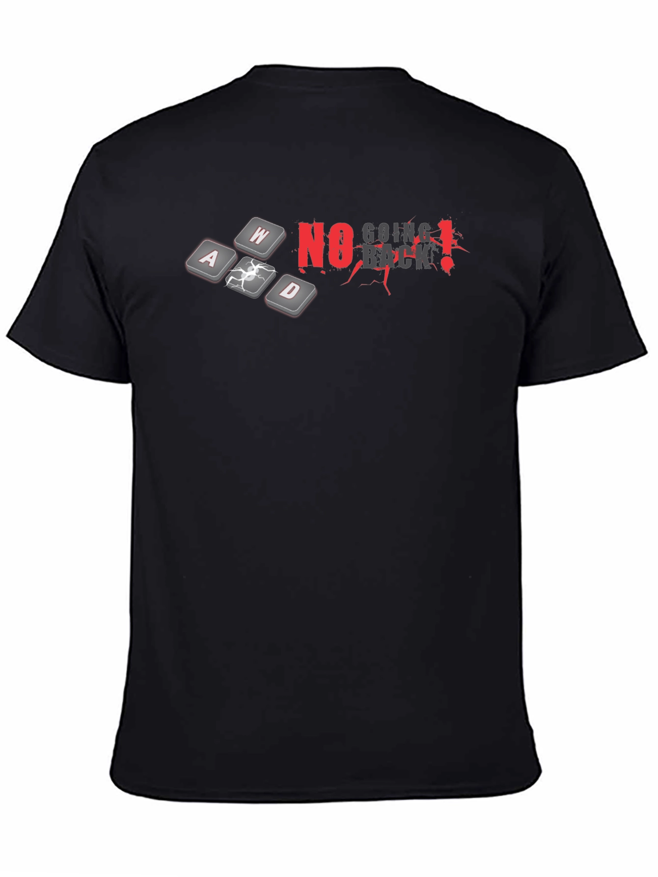 No Going Back Black Gaming T-Shirt