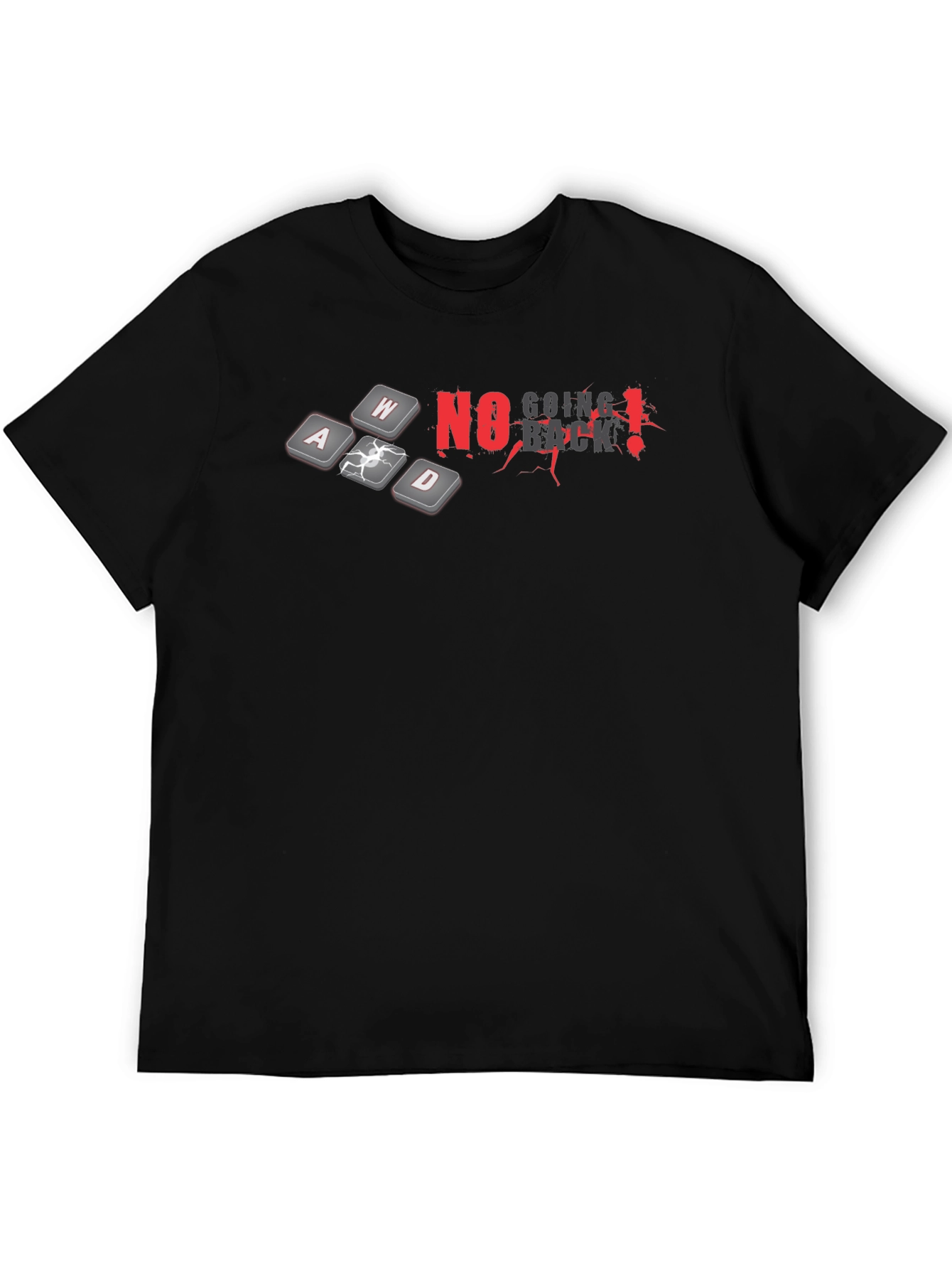 No Going Back Black Gaming T-Shirt