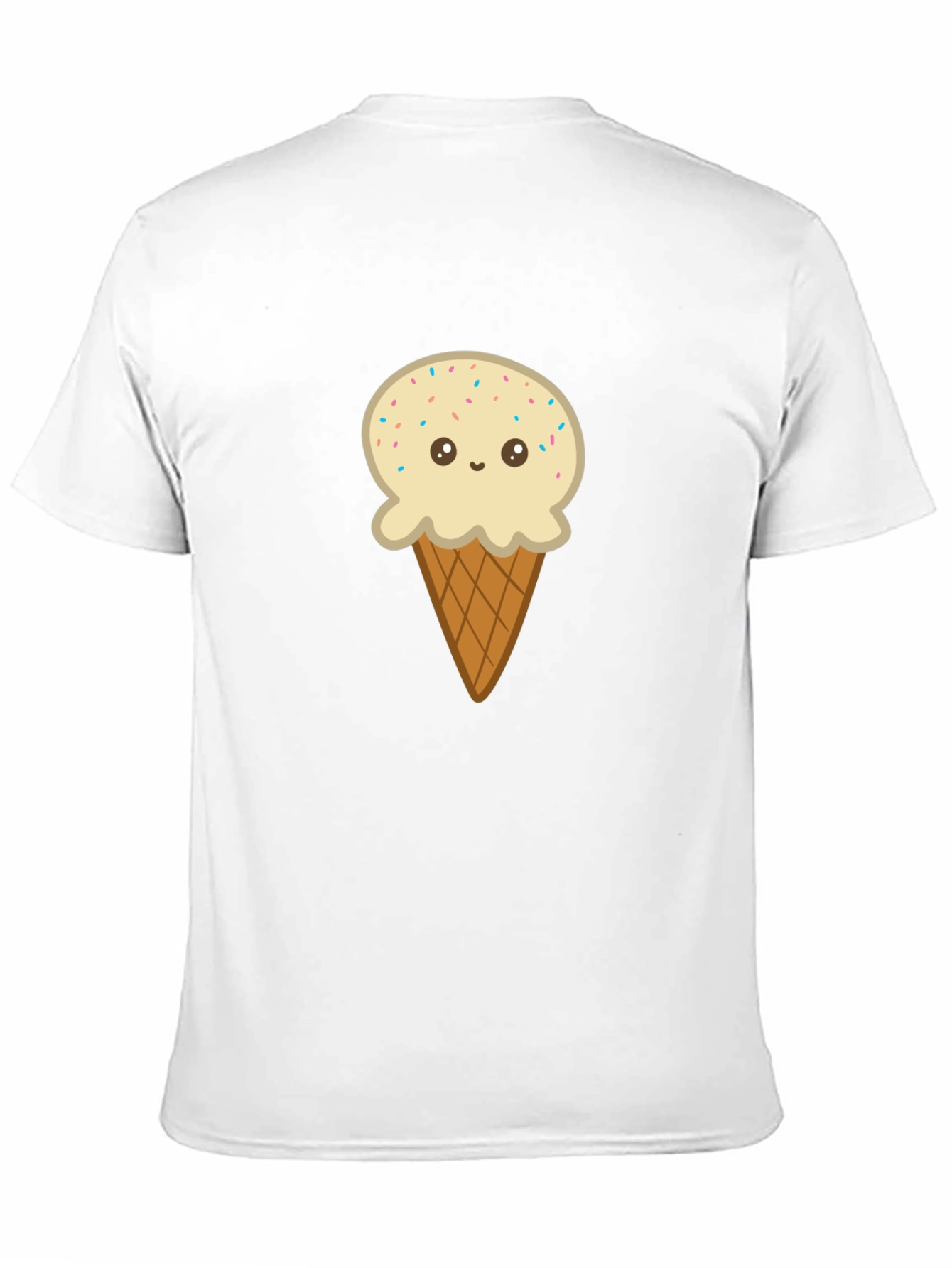 Ice Cream Cone Graphic Tee - Black Cotton T-Shirt