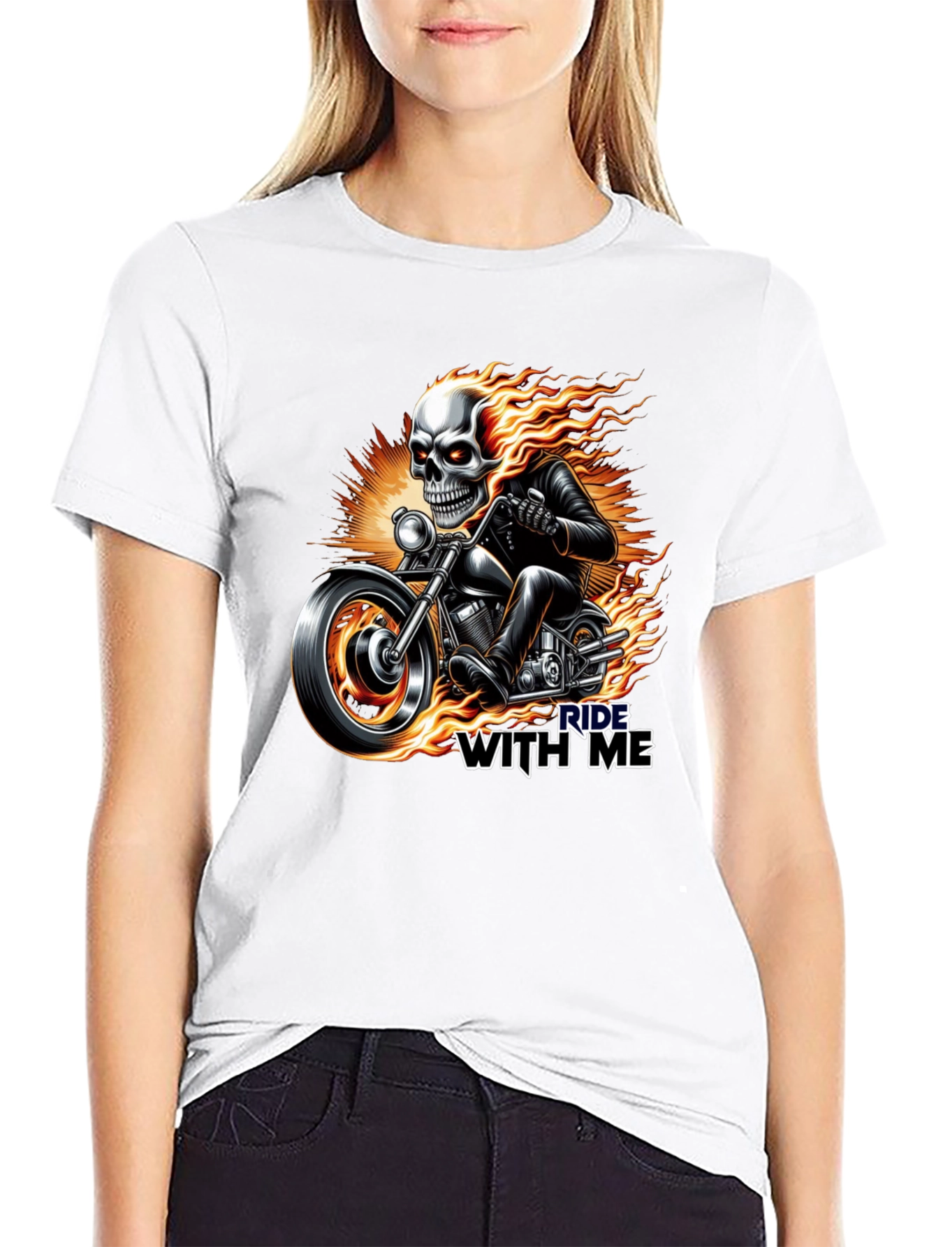 Ride With Me Skull Graphic Tee