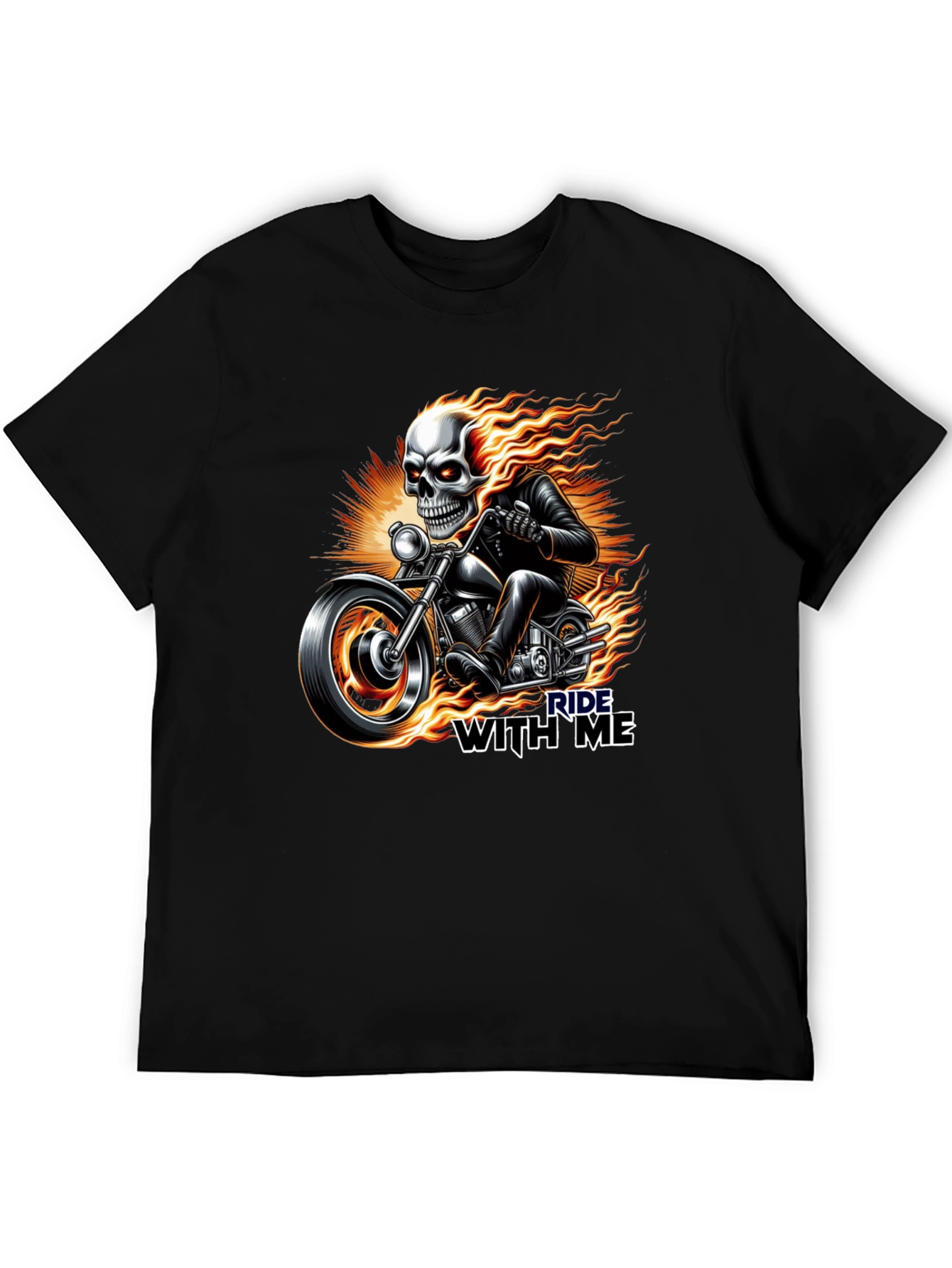 Ride With Me Skull Graphic Tee