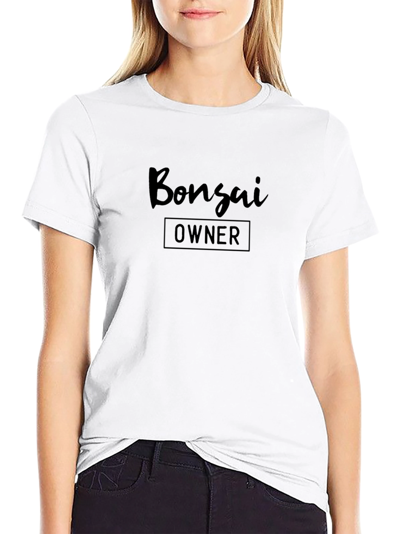 Bonsai Owner T-Shirt - Black Crew Neck Tee
