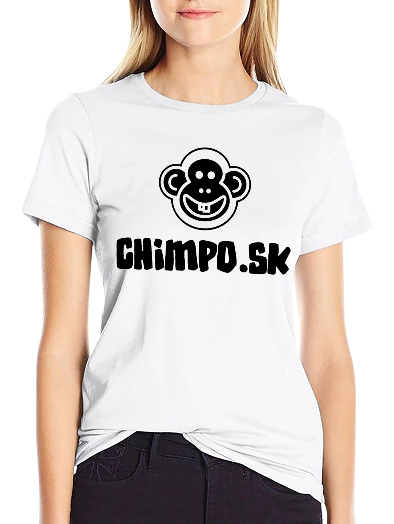 Black Chimpo.sk Monkey Graphic T-Shirt