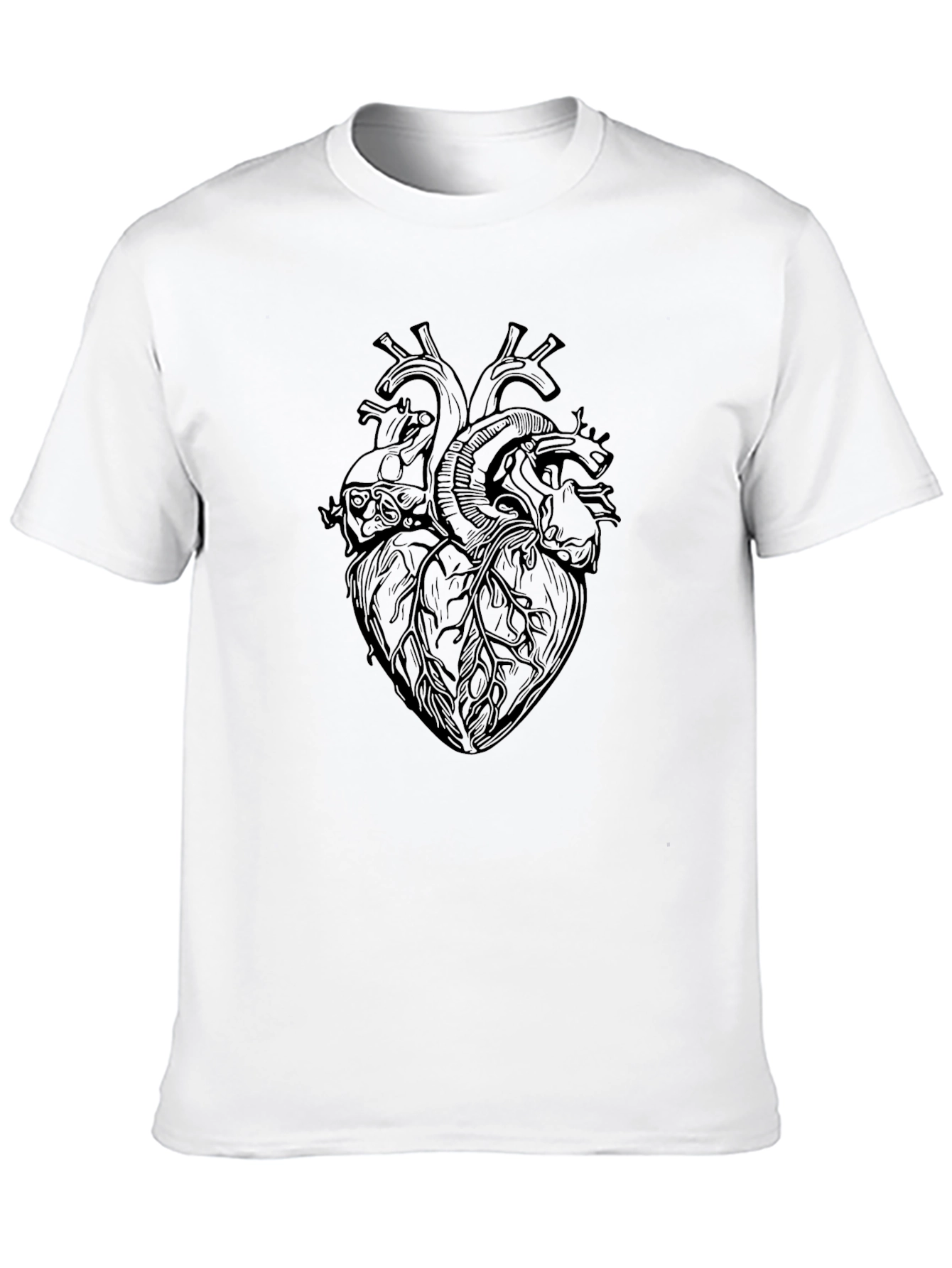 Anatomical Heart Graphic Black T-Shirt