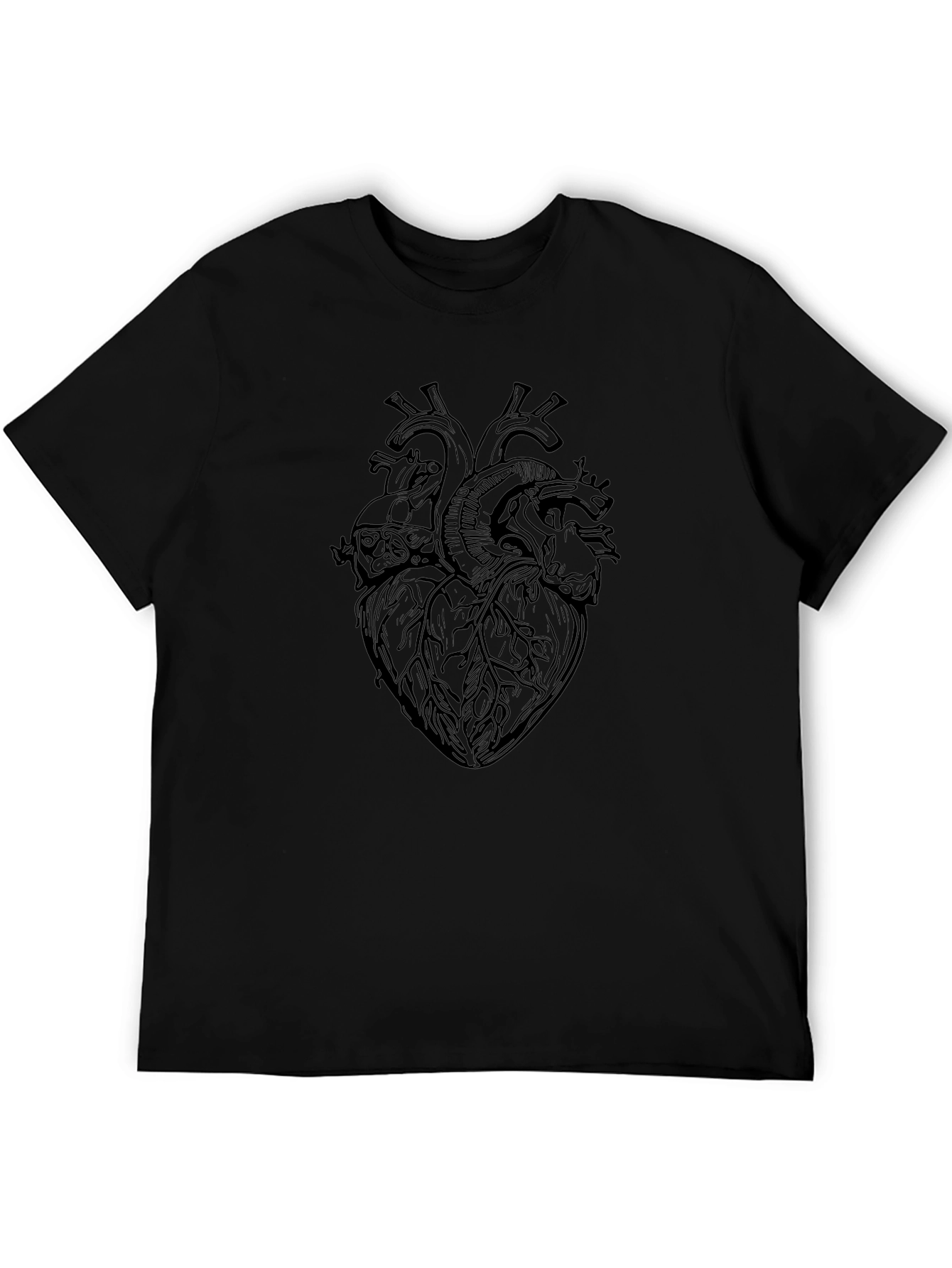 Anatomical Heart Graphic Black T-Shirt