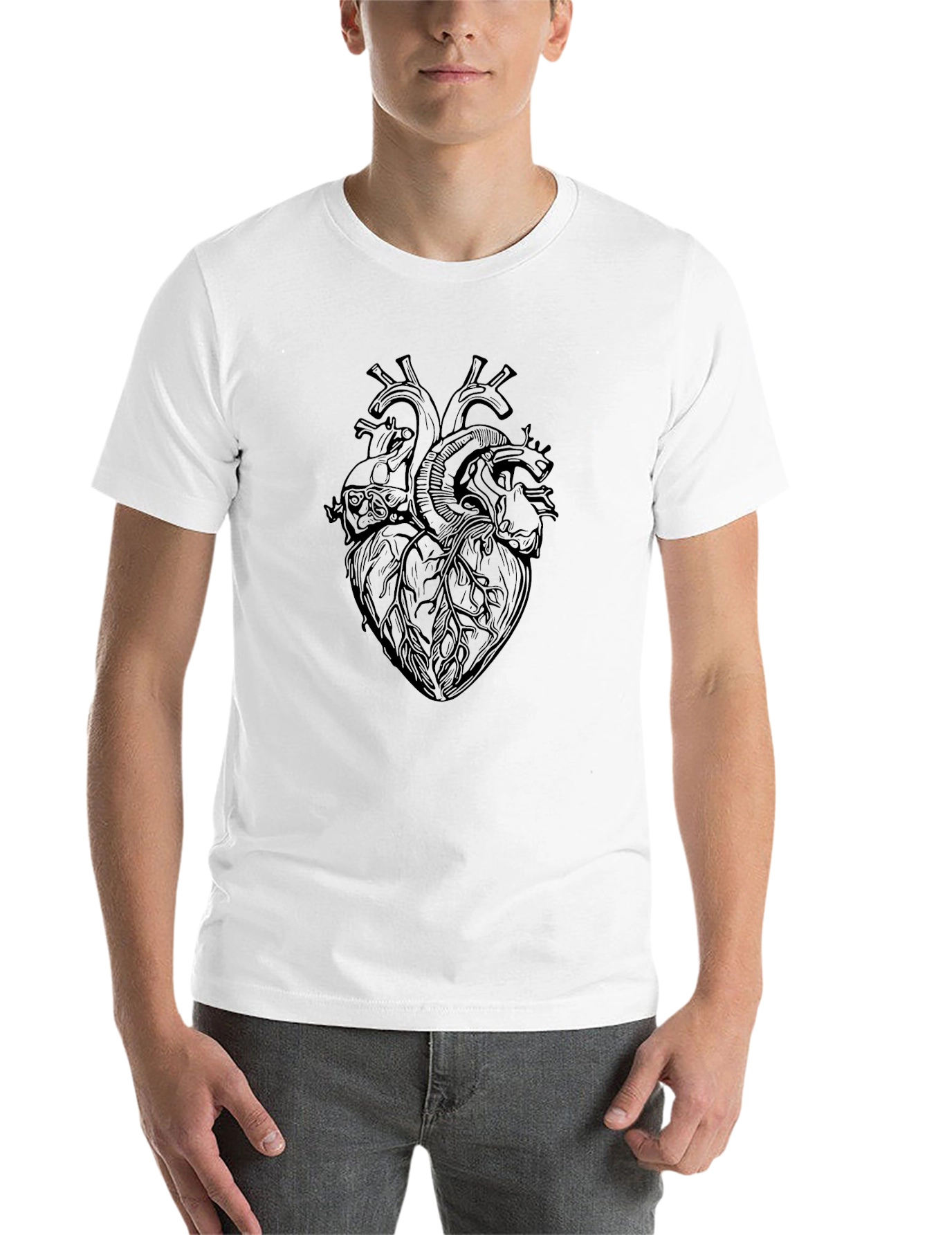 Anatomical Heart Graphic Black T-Shirt